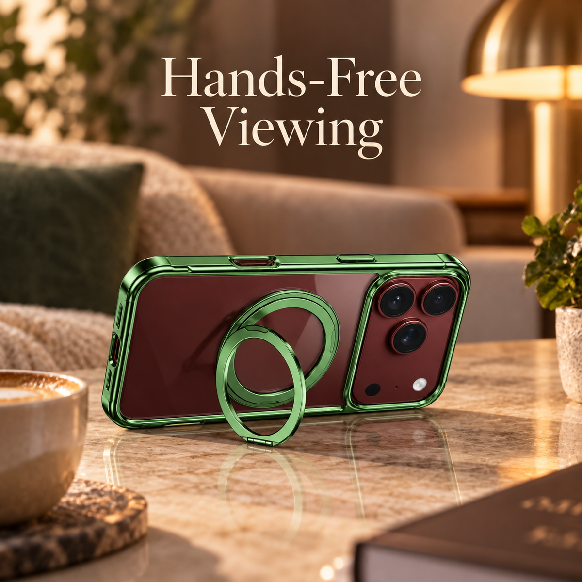 Premium iPhone Case 360 Rotating Stand Transparent MagSafe Magnetic Holder Foldable Stand Cover Shockproof Slim Durable Clear Protective Phone Cover Shell Case