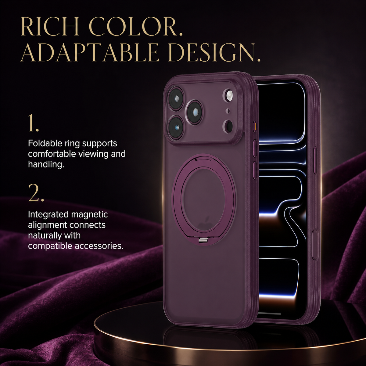 Premium iPhone Case 360 Spin Magnetic Stand Screen Protector Camera Control Button Shockproof Anti Drop Rugged Slim Durable Full Protective Phone Cover Case