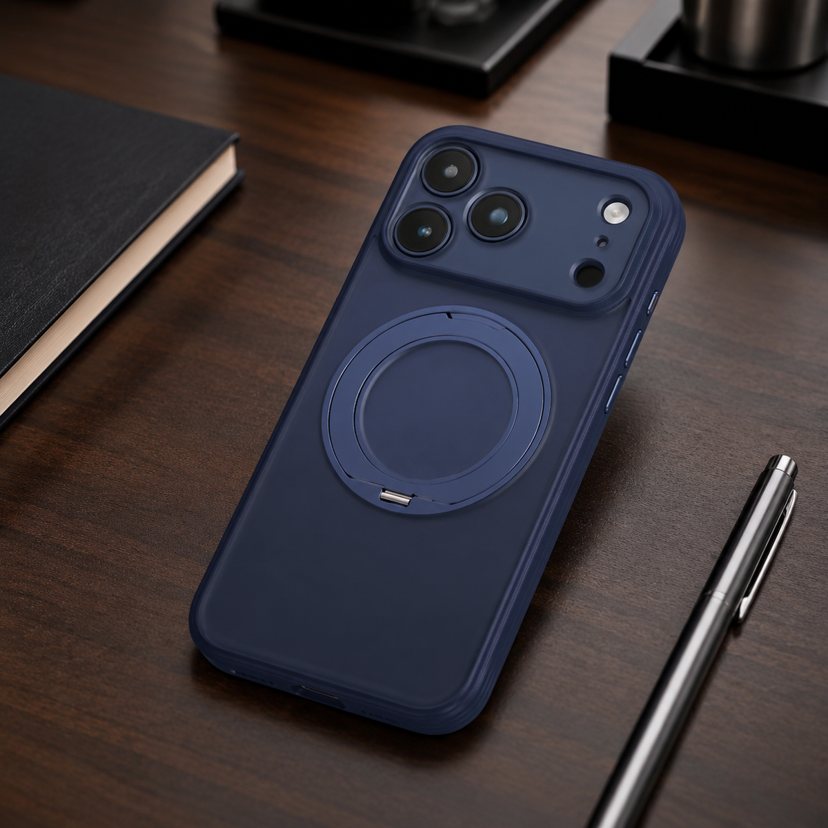 Premium iPhone Case 360 Spin Magnetic Stand Screen Protector Camera Control Button Shockproof Anti Drop Rugged Slim Durable Full Protective Phone Cover Case