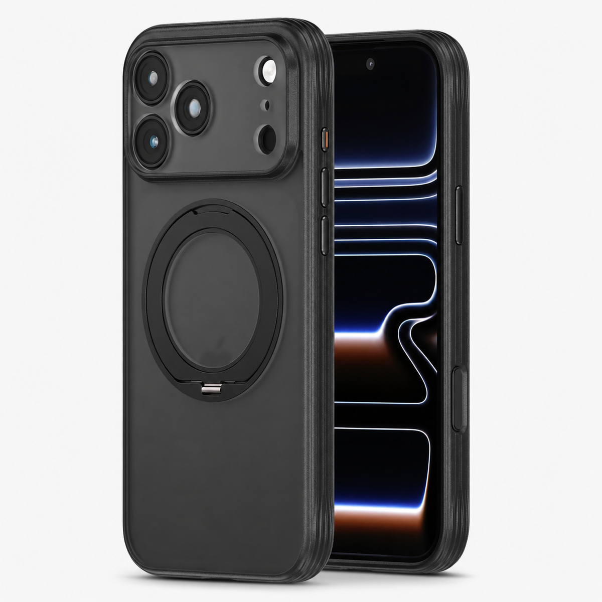Premium iPhone Case 360 Spin Magnetic Stand Screen Protector Camera Control Button Shockproof Anti Drop Rugged Slim Durable Full Protective Phone Cover Case