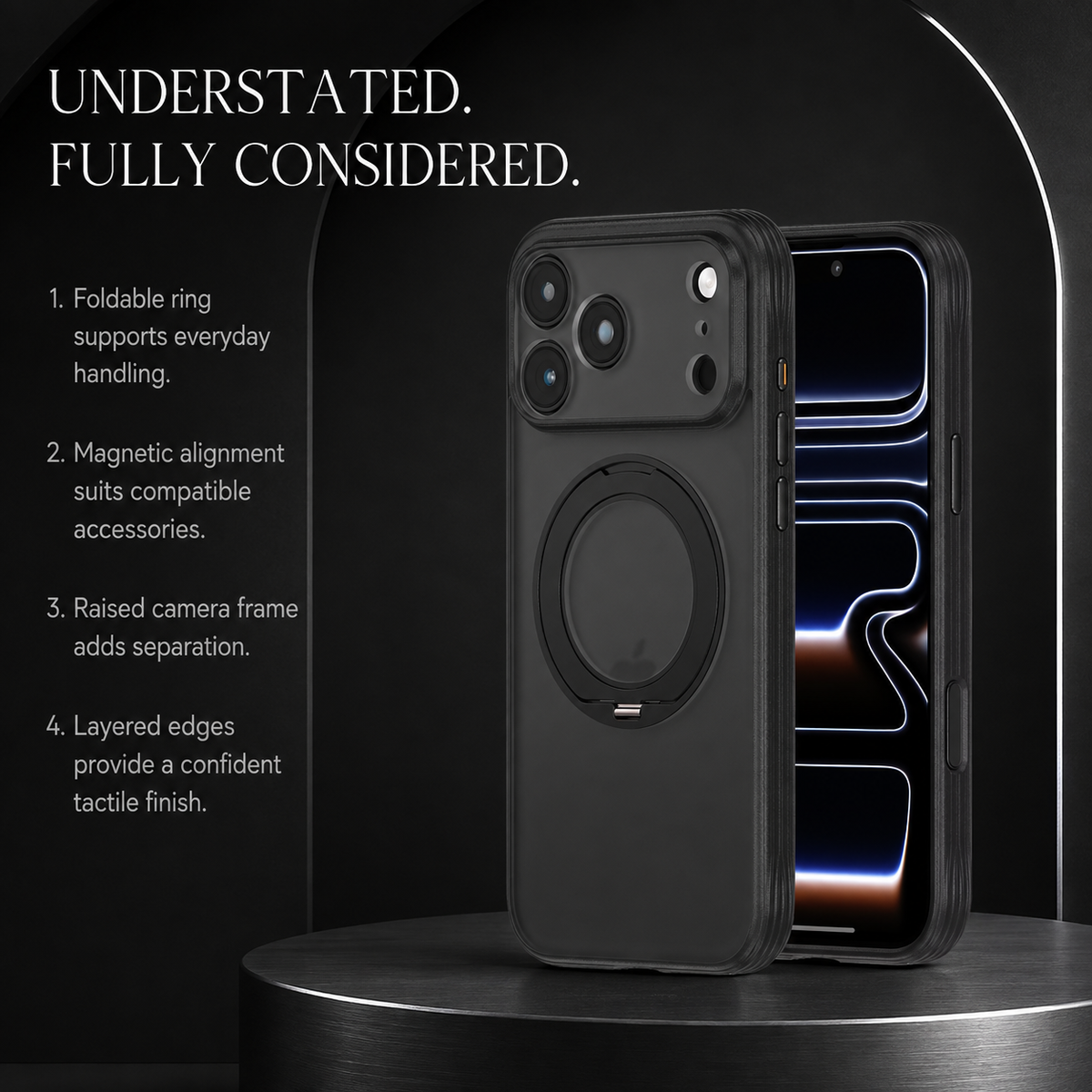 Premium iPhone Case 360 Spin Magnetic Stand Screen Protector Camera Control Button Shockproof Anti Drop Rugged Slim Durable Full Protective Phone Cover Case