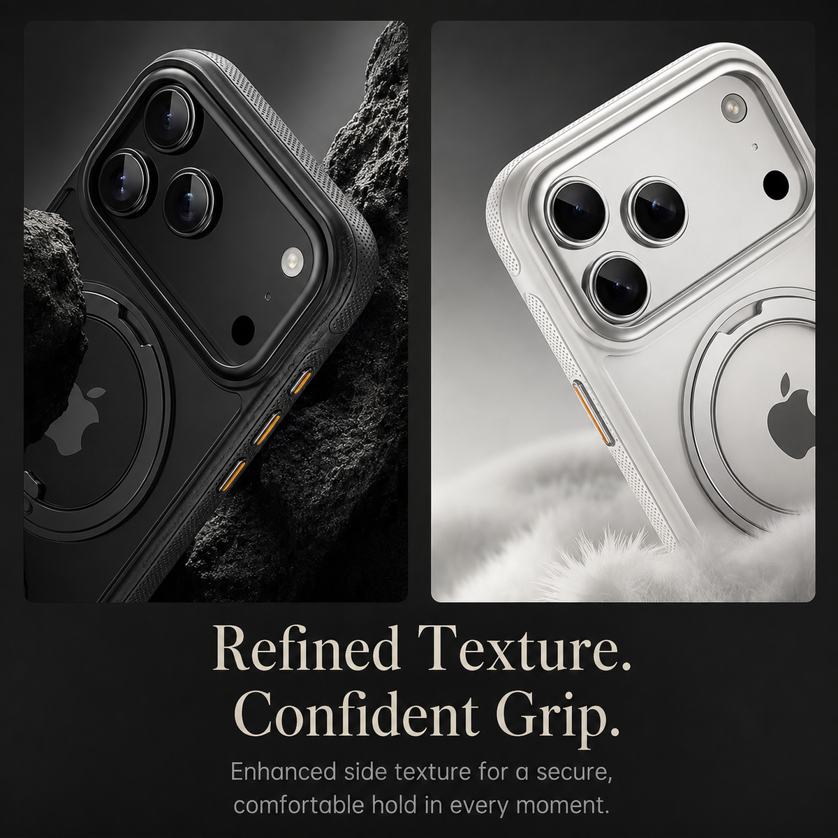 Premium iPhone Case 360° Mechanical Torque Rotating Stand MagSafe Shockproof Metal PC TPU Protective Cover for Everyday Use for Secure Daily Handling