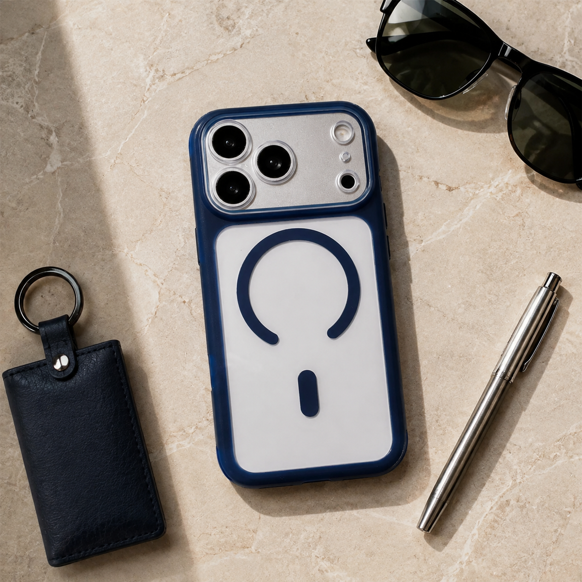Premium iPhone Case Air Cushion Shockproof Magnetic Clear Transparent Precision Cut Slim Anti Drop Scratch Resistant Durable Protective Phone Cover Shell Case