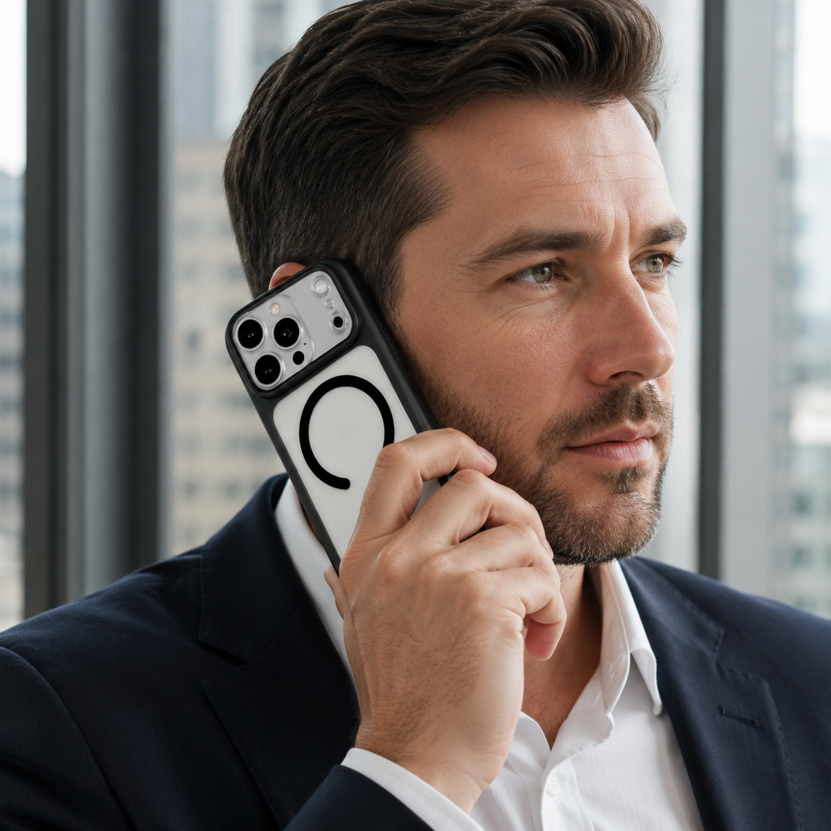 Premium iPhone Case Air Cushion Shockproof Magnetic Clear Transparent Precision Cut Slim Anti Drop Scratch Resistant Durable Protective Phone Cover Shell Case