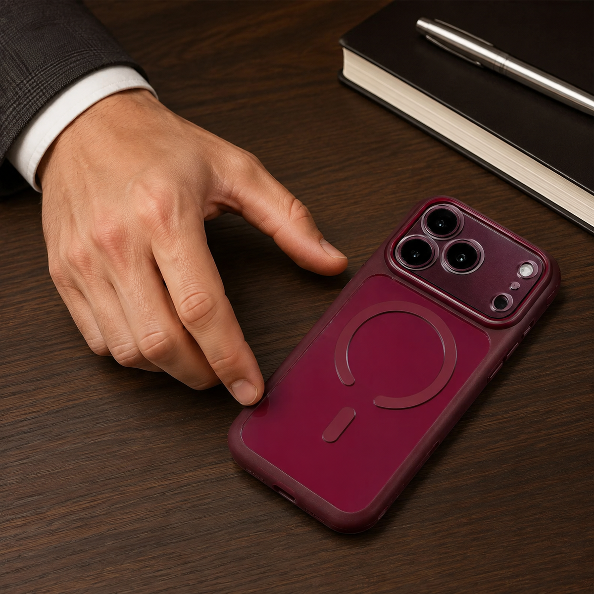 Premium iPhone Case Air Cushion Shockproof Magnetic Clear Transparent Precision Cut Slim Anti Drop Scratch Resistant Durable Protective Phone Cover Shell Case