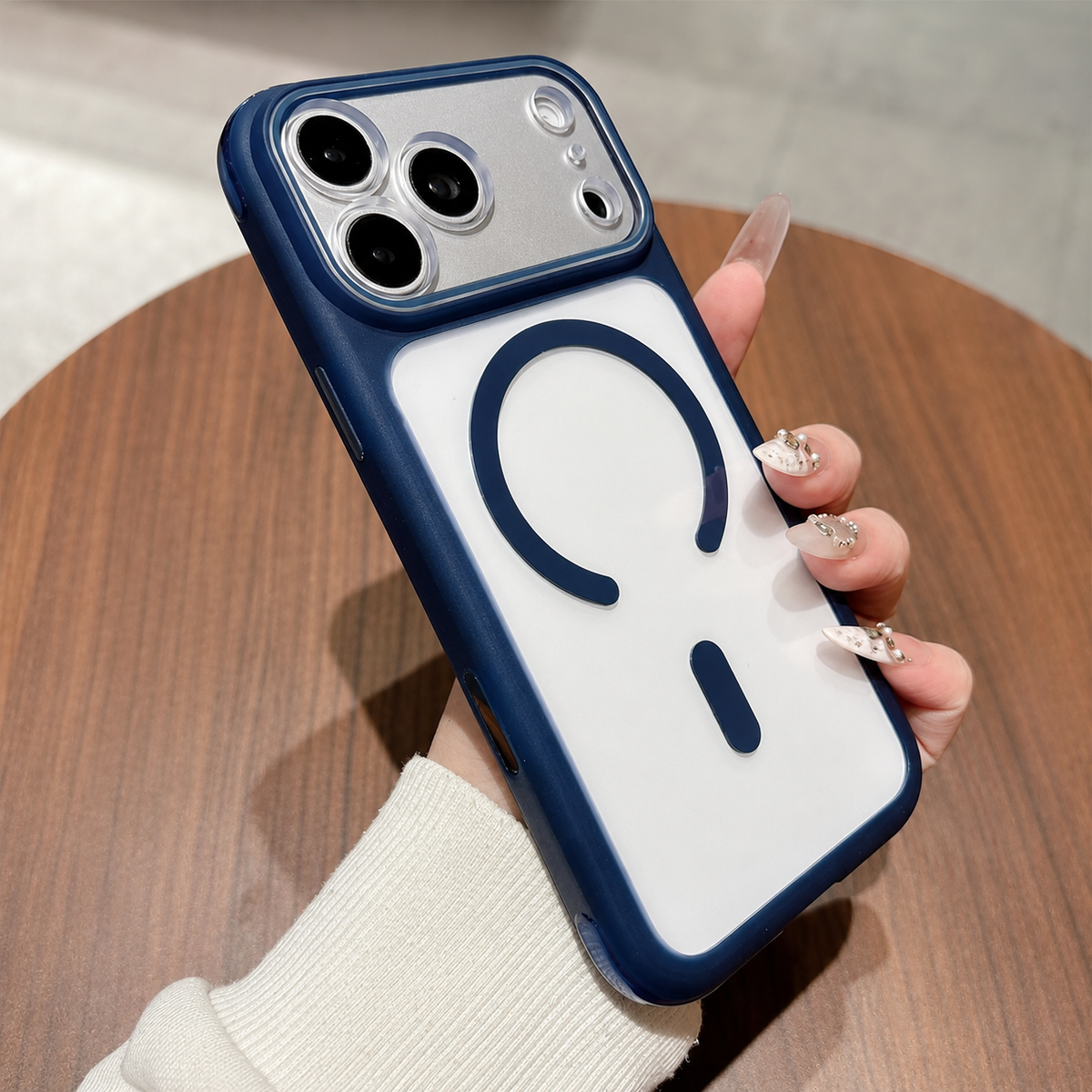 Premium iPhone Case Air Cushion Shockproof Magnetic Clear Transparent Precision Cut Slim Anti Drop Scratch Resistant Durable Protective Phone Cover Shell Case