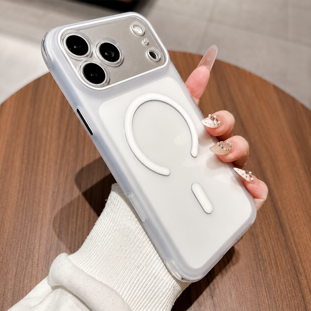 Premium iPhone Case Air Cushion Shockproof Magnetic Clear Transparent Precision Cut Slim Anti Drop Scratch Resistant Durable Protective Phone Cover Shell Case