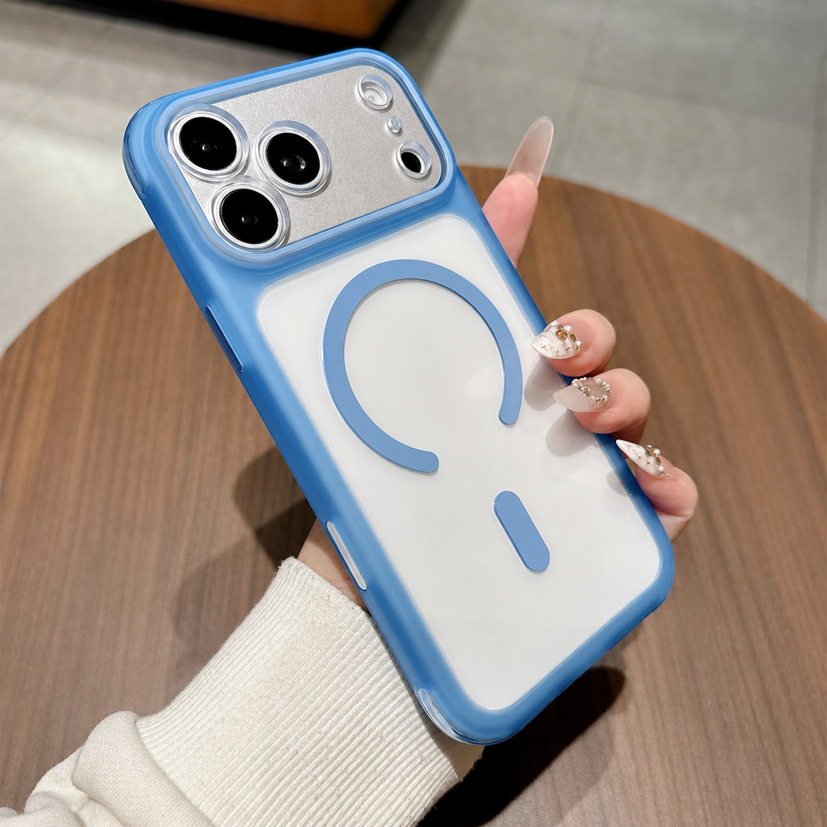 Premium iPhone Case Air Cushion Shockproof Magnetic Clear Transparent Precision Cut Slim Anti Drop Scratch Resistant Durable Protective Phone Cover Shell Case