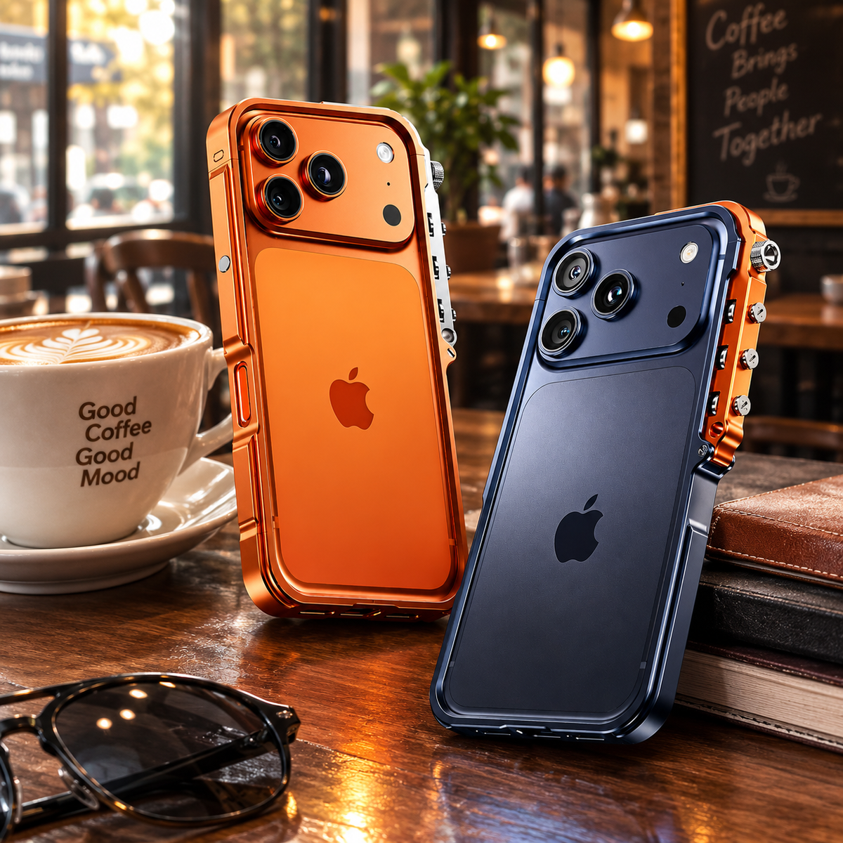 Premium iPhone Case Aluminum Alloy Bumper Magnetic Shockproof Metal Frame Heavy Duty Drop Protection Anti Scratch Slim Rugged Cover Mechanical Design