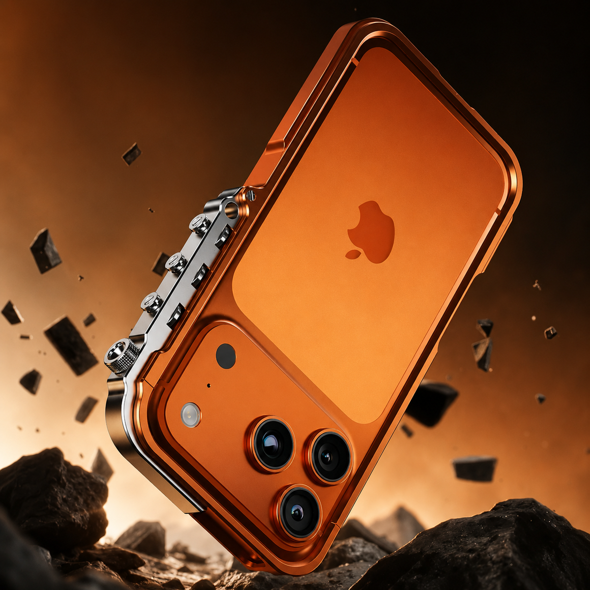 Premium iPhone Case Aluminum Alloy Bumper Magnetic Shockproof Metal Frame Heavy Duty Drop Protection Anti Scratch Slim Rugged Cover Mechanical Design