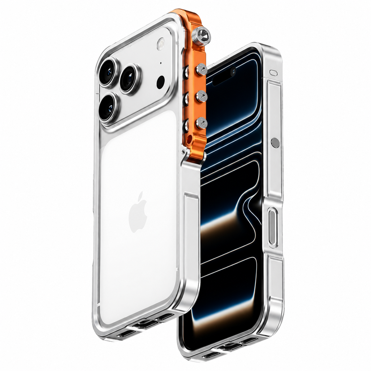 Premium iPhone Case Aluminum Alloy Bumper Magnetic Shockproof Metal Frame Heavy Duty Drop Protection Anti Scratch Slim Rugged Cover Mechanical Design