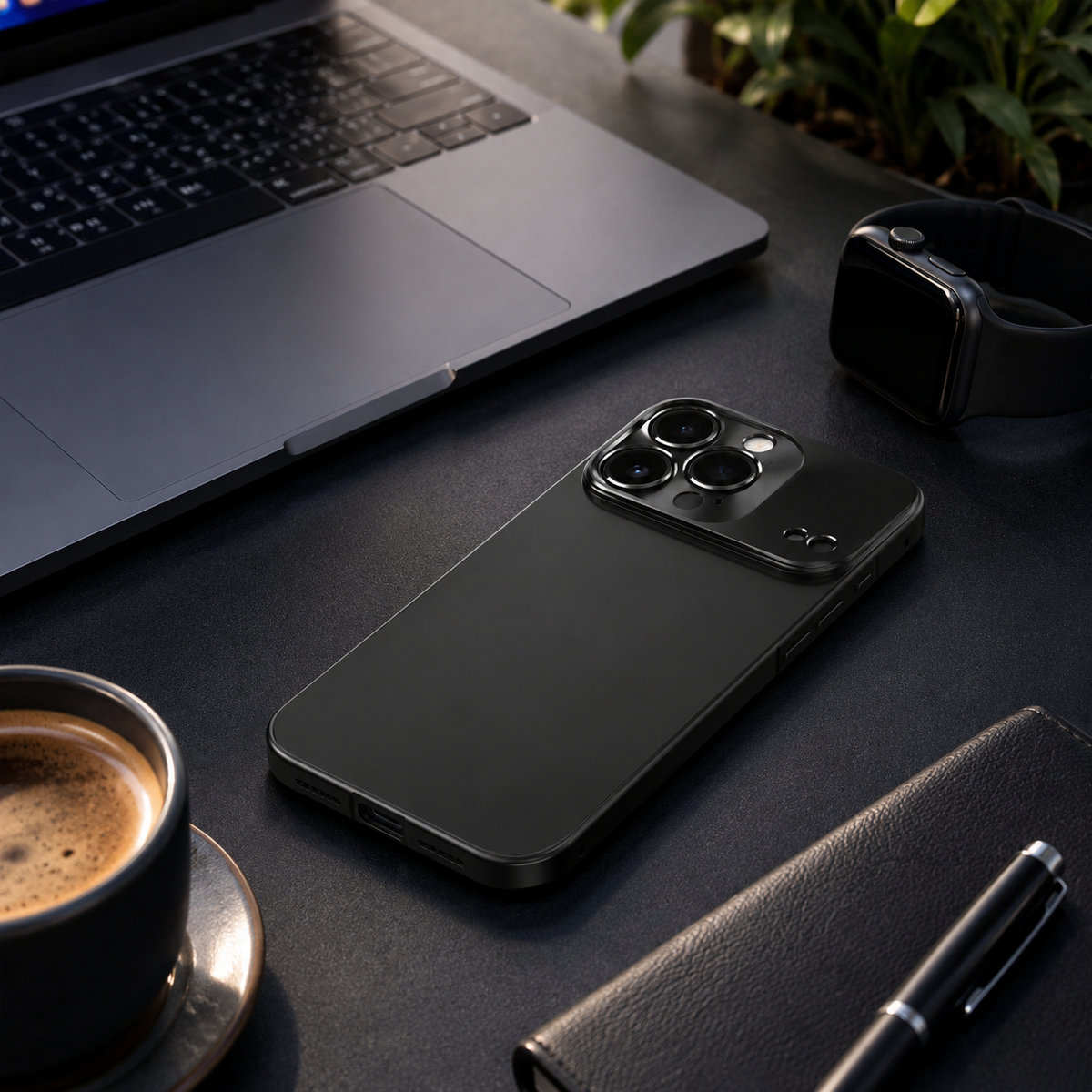 Premium iPhone Case Aluminum Alloy Frame Frosted PC Backplate Ultra Thin Shockproof Anti Scratch Anti Fingerprint Matte Protective Cover