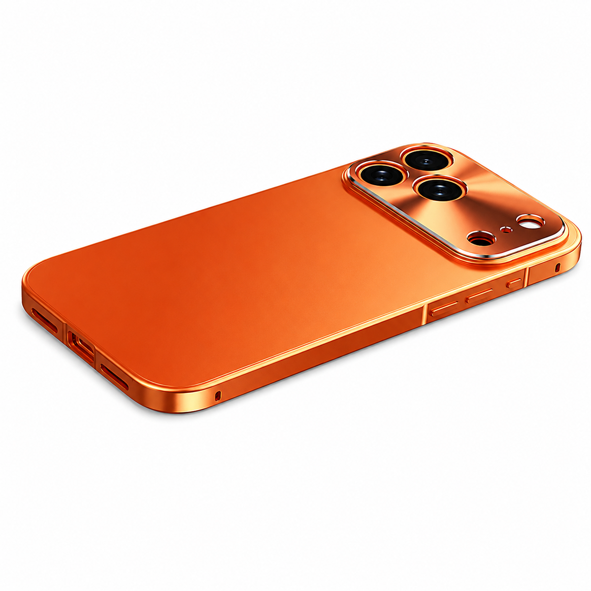 Premium iPhone Case Aluminum Alloy Frame Frosted PC Backplate Ultra Thin Shockproof Anti Scratch Anti Fingerprint Matte Protective Cover