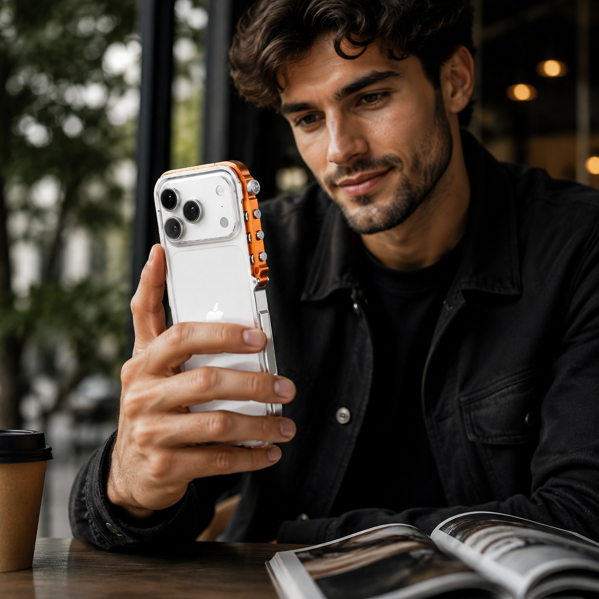 Premium iPhone Case Aluminum Alloy Mechanical Bumper Shockproof Metal Frame Heavy Duty Corner Protection Cyberpunk Industrial Slim Cover