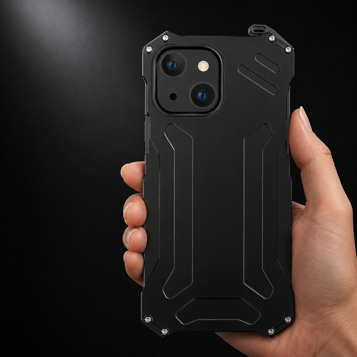 Premium iPhone Case Aluminum Alloy Metal Armor Shockproof Cooling Airflow Anti Scratch Matte Protective Cover Non Slip Full Coverage Slim Frame Design