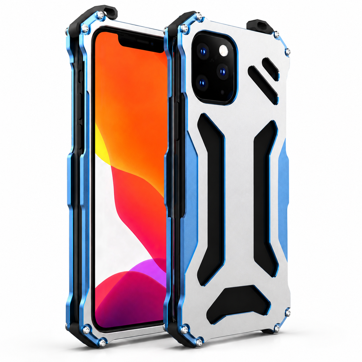 Premium iPhone Case Aluminum Alloy Metal Armor Shockproof Cooling Airflow Anti Scratch Matte Protective Cover Non Slip Full Coverage Slim Frame Design