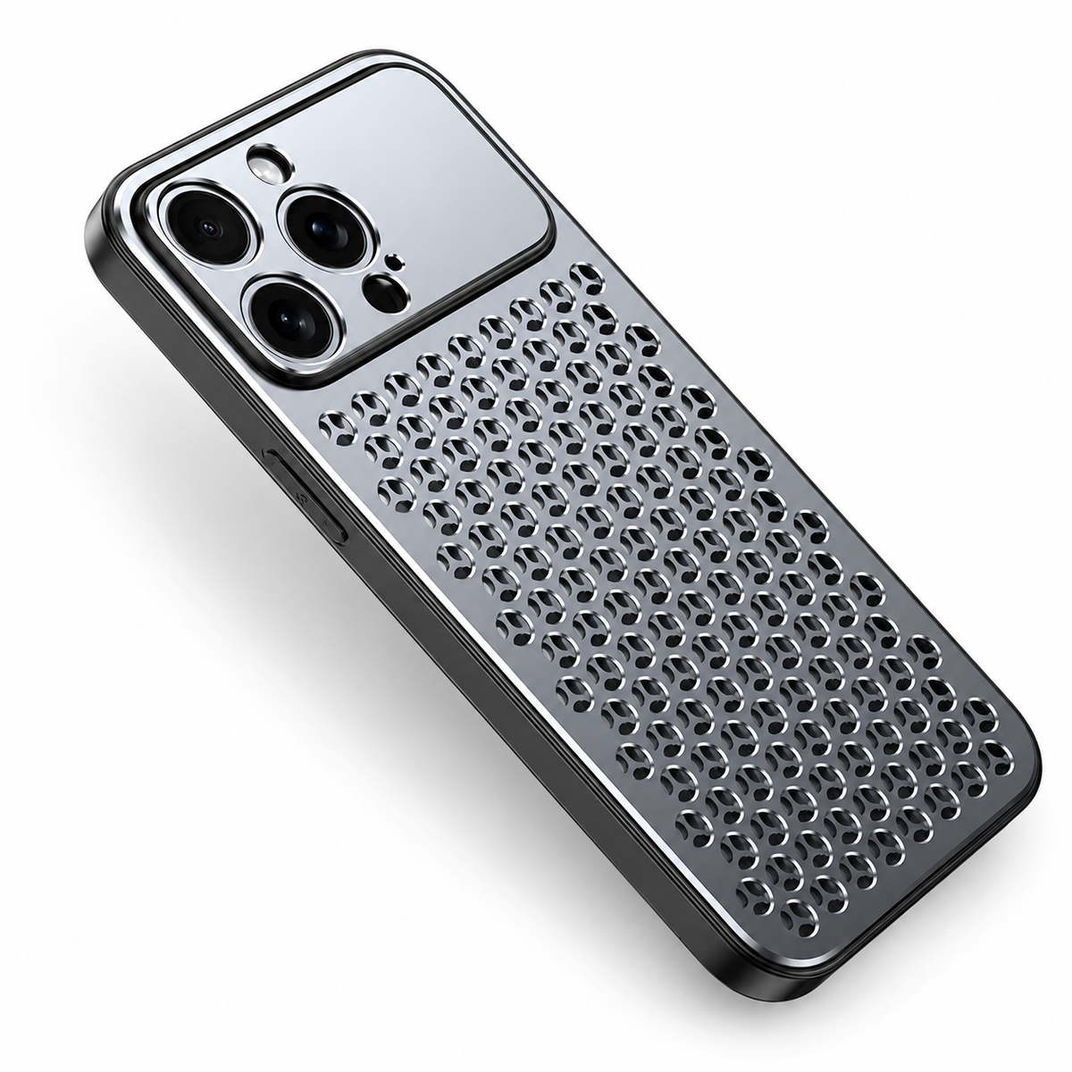 Premium iPhone Case Aluminum Alloy Metal Breathable Back Cover Anti Fingerprint Anti Scratch Dust Resistant Slim Lightweight Protective Case