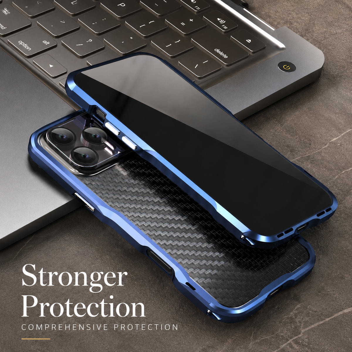 Premium iPhone Case Aluminum Alloy Metal Bumper Shockproof Edge Protection Anti Scratch Anti Fingerprint Non Slip Tough Irregular Cut Slim Protective Frame