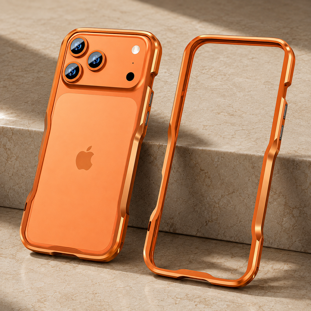 Premium iPhone Case Aluminum Alloy Metal Bumper Shockproof Edge Protection Anti Scratch Anti Fingerprint Non Slip Tough Irregular Cut Slim Protective Frame
