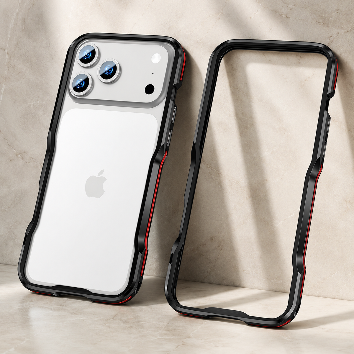 Premium iPhone Case Aluminum Alloy Metal Bumper Shockproof Edge Protection Anti Scratch Anti Fingerprint Non Slip Tough Irregular Cut Slim Protective Frame