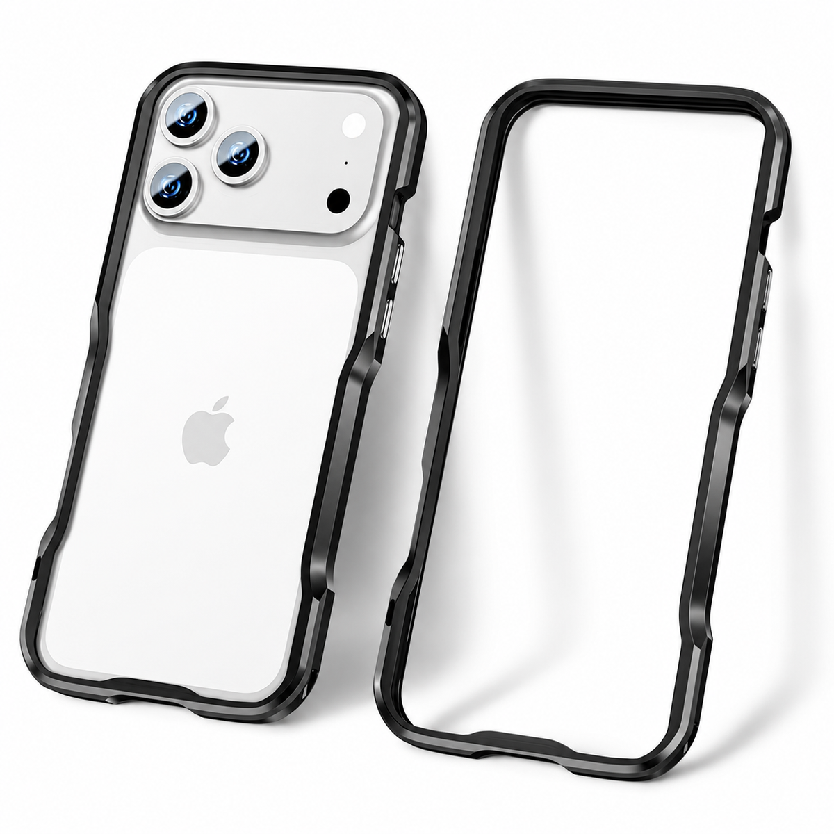 Premium iPhone Case Aluminum Alloy Metal Bumper Shockproof Edge Protection Anti Scratch Anti Fingerprint Non Slip Tough Irregular Cut Slim Protective Frame