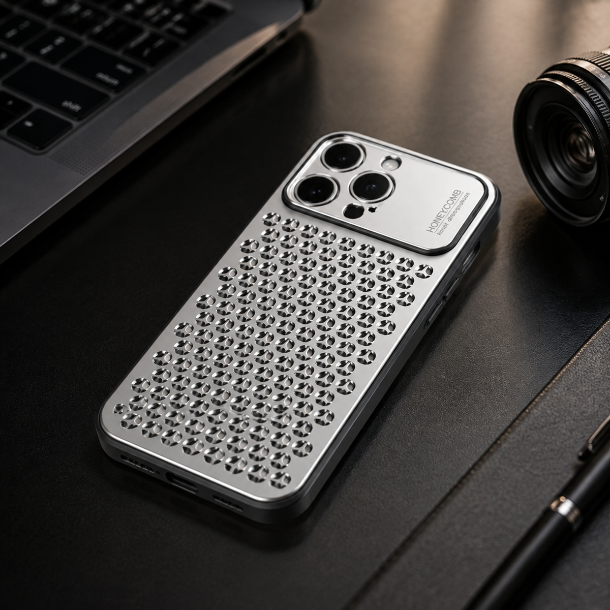 Premium iPhone Case Aluminum Alloy Metal Frame Breathable Protective Cover Anti Fingerprint Scratch Resistant Slim Lightweight Durable Design