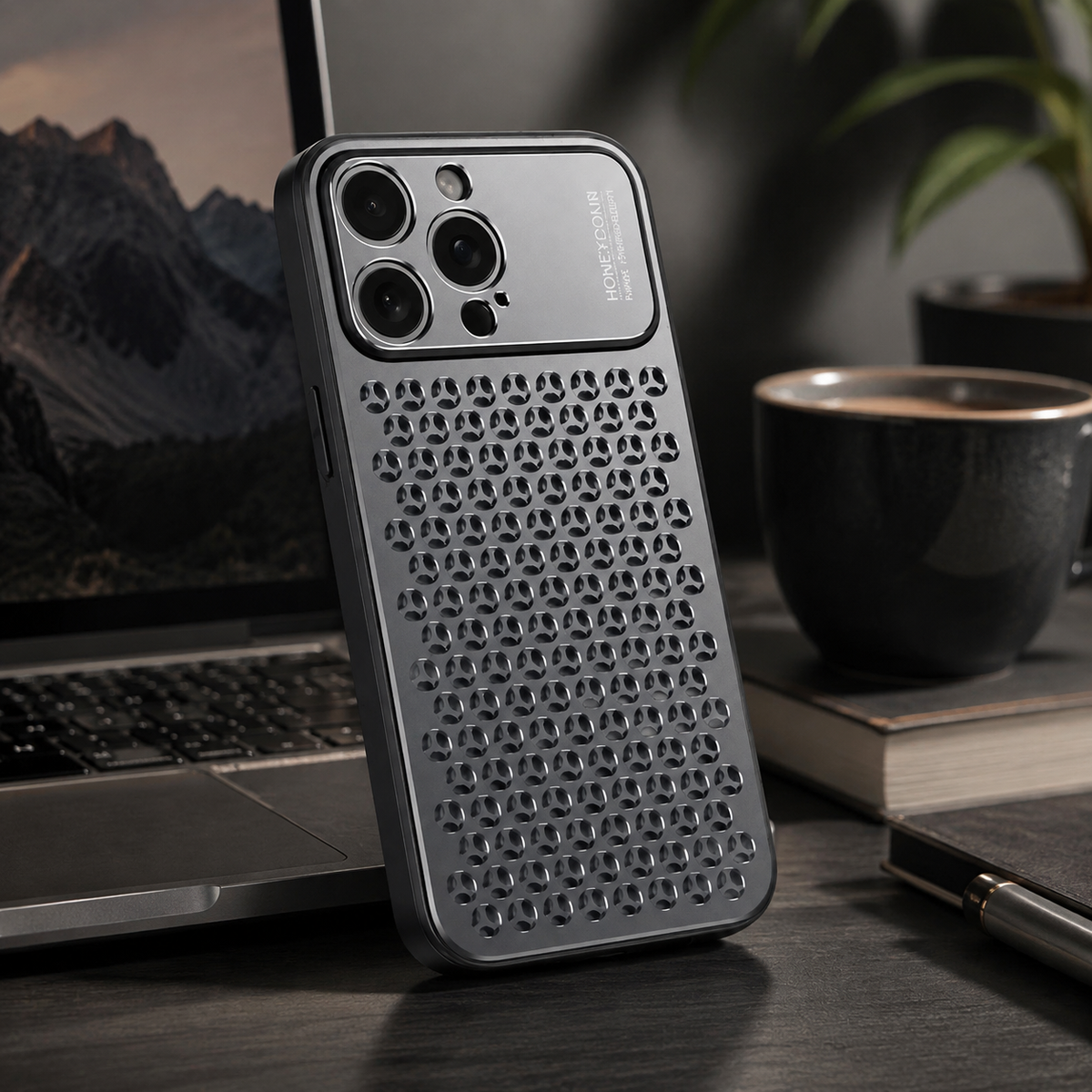 Premium iPhone Case Aluminum Alloy Metal Frame Breathable Protective Cover Anti Fingerprint Scratch Resistant Slim Lightweight Durable Design