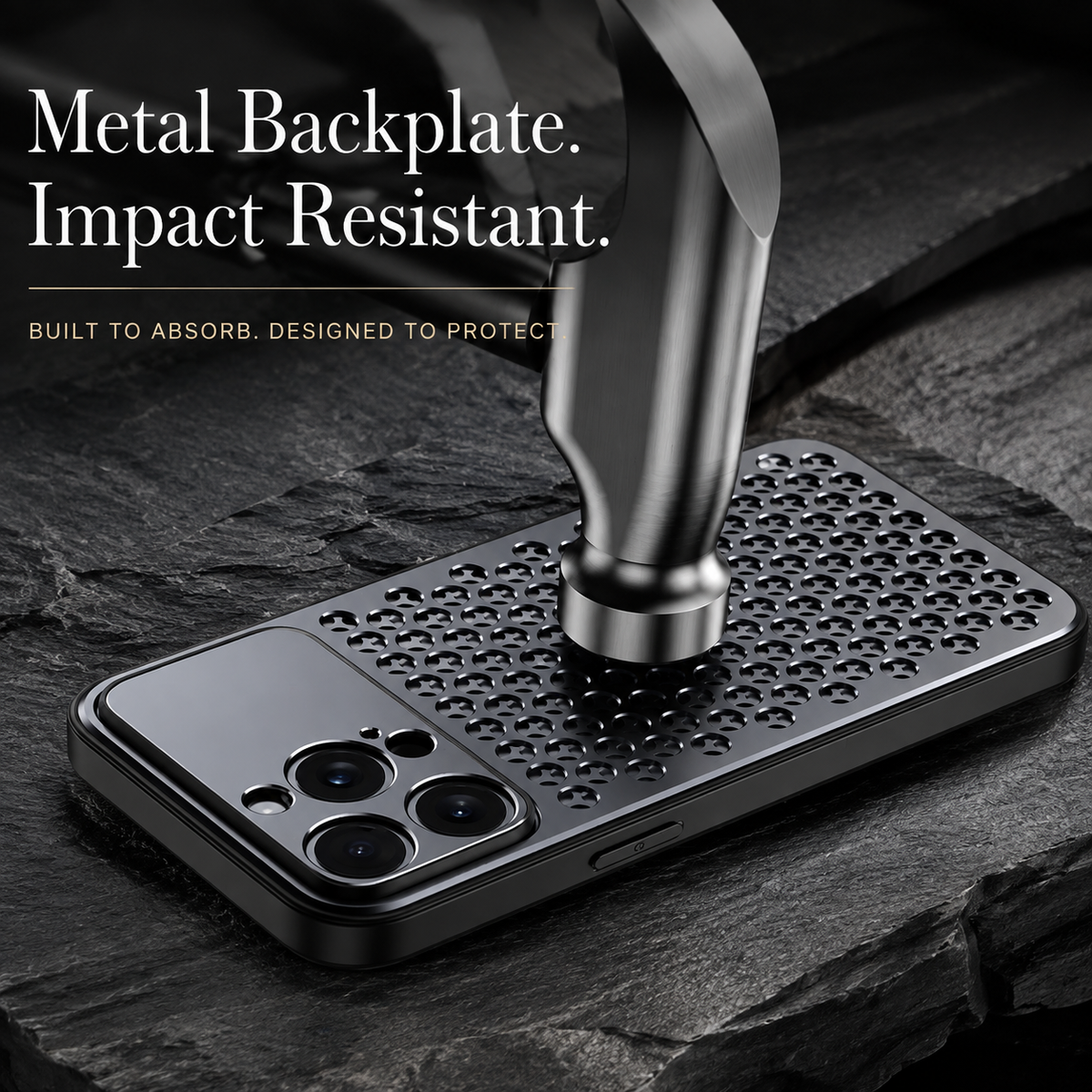Premium iPhone Case Aluminum Alloy Metal Frame Breathable Protective Cover Anti Fingerprint Scratch Resistant Slim Lightweight Durable Design