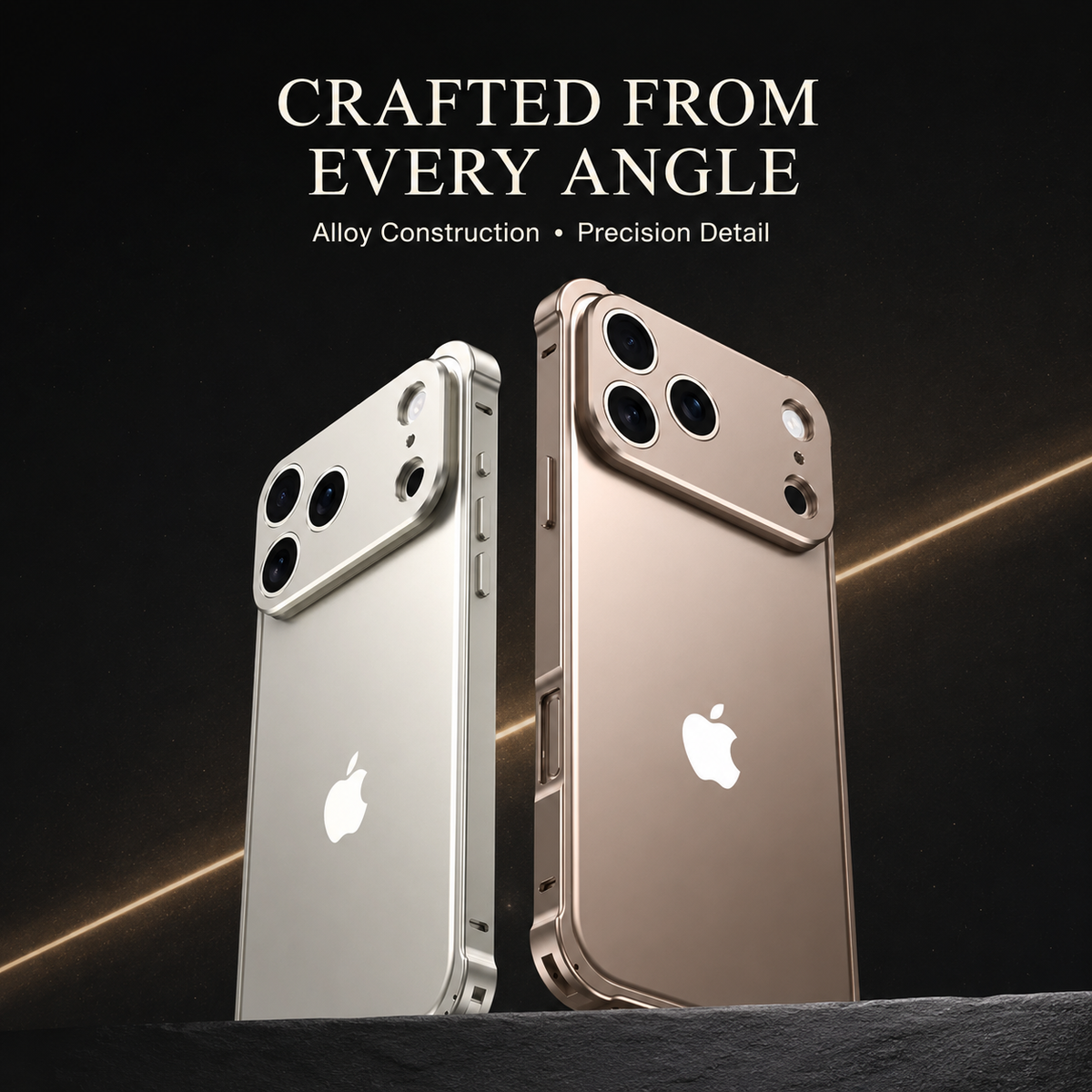Premium iPhone Case Aluminum Alloy Metal Frame Bumper Camera Lens Protection Shockproof Slim Anti Scratch Reinforced Edge Protective Cover Case Design