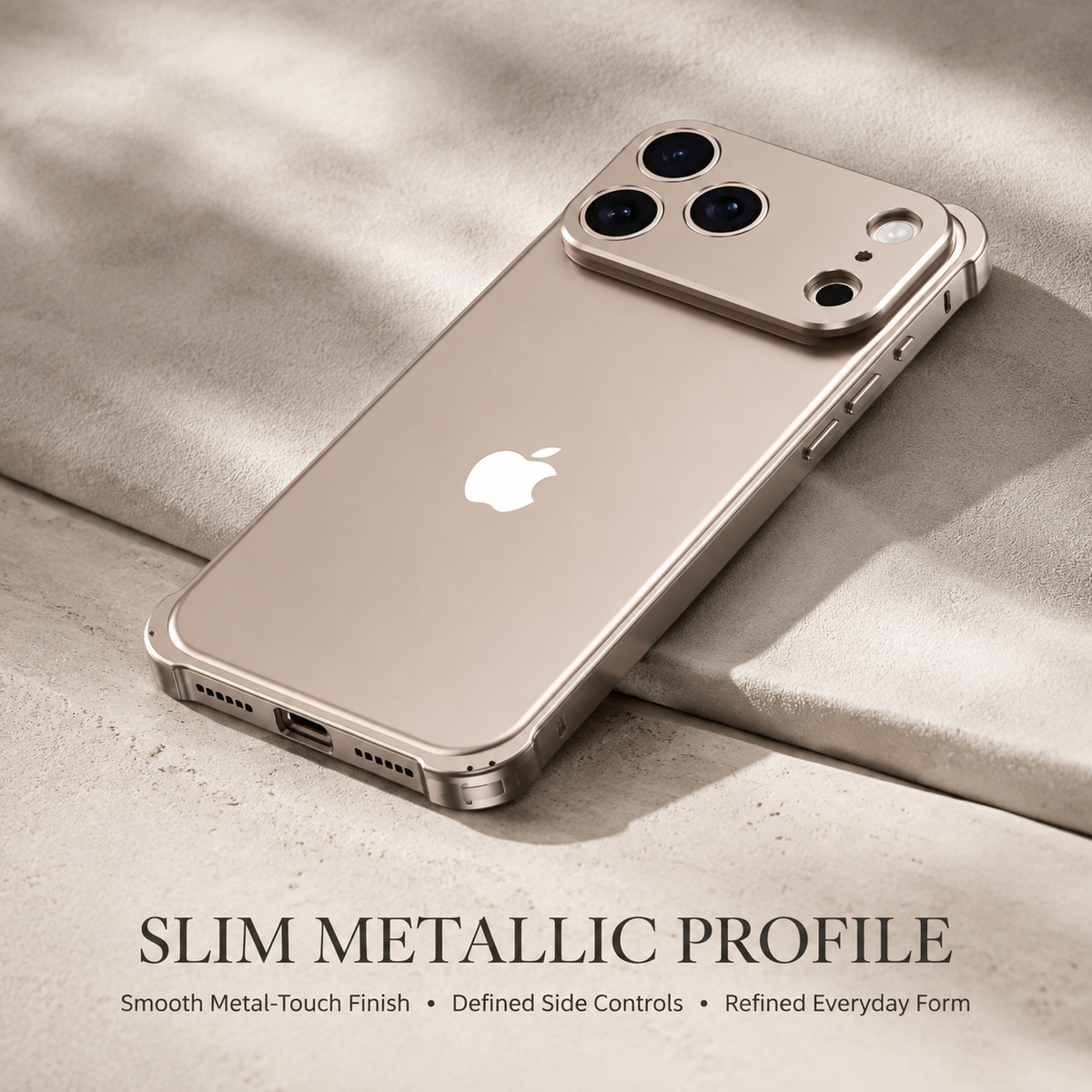 Premium iPhone Case Aluminum Alloy Metal Frame Bumper Camera Lens Protection Shockproof Slim Anti Scratch Reinforced Edge Protective Cover Case Design