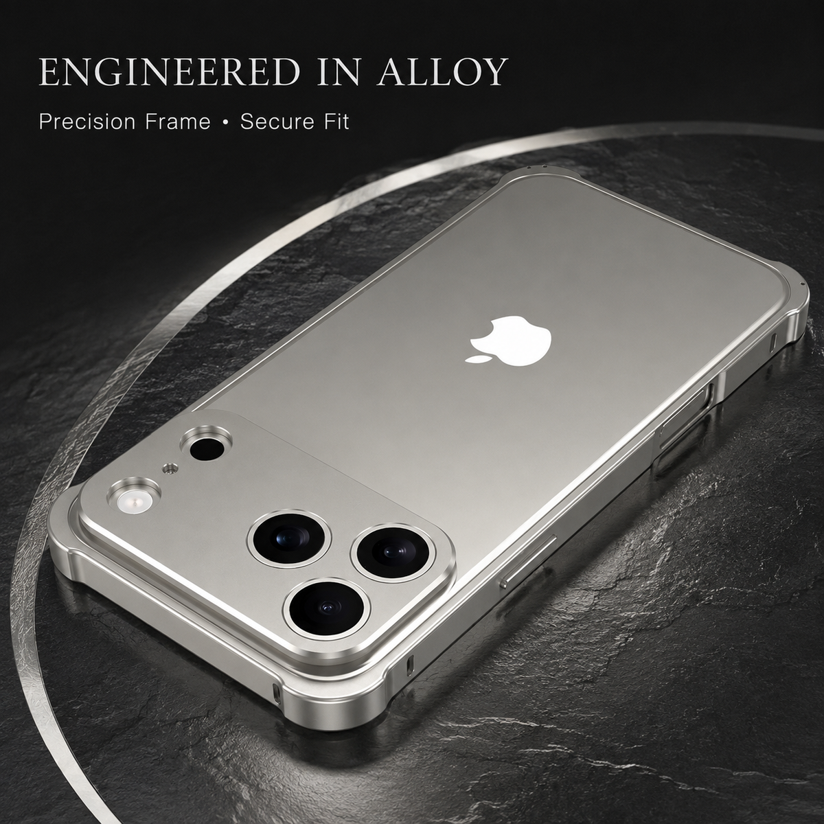 Premium iPhone Case Aluminum Alloy Metal Frame Bumper Camera Lens Protection Shockproof Slim Anti Scratch Reinforced Edge Protective Cover Case Design
