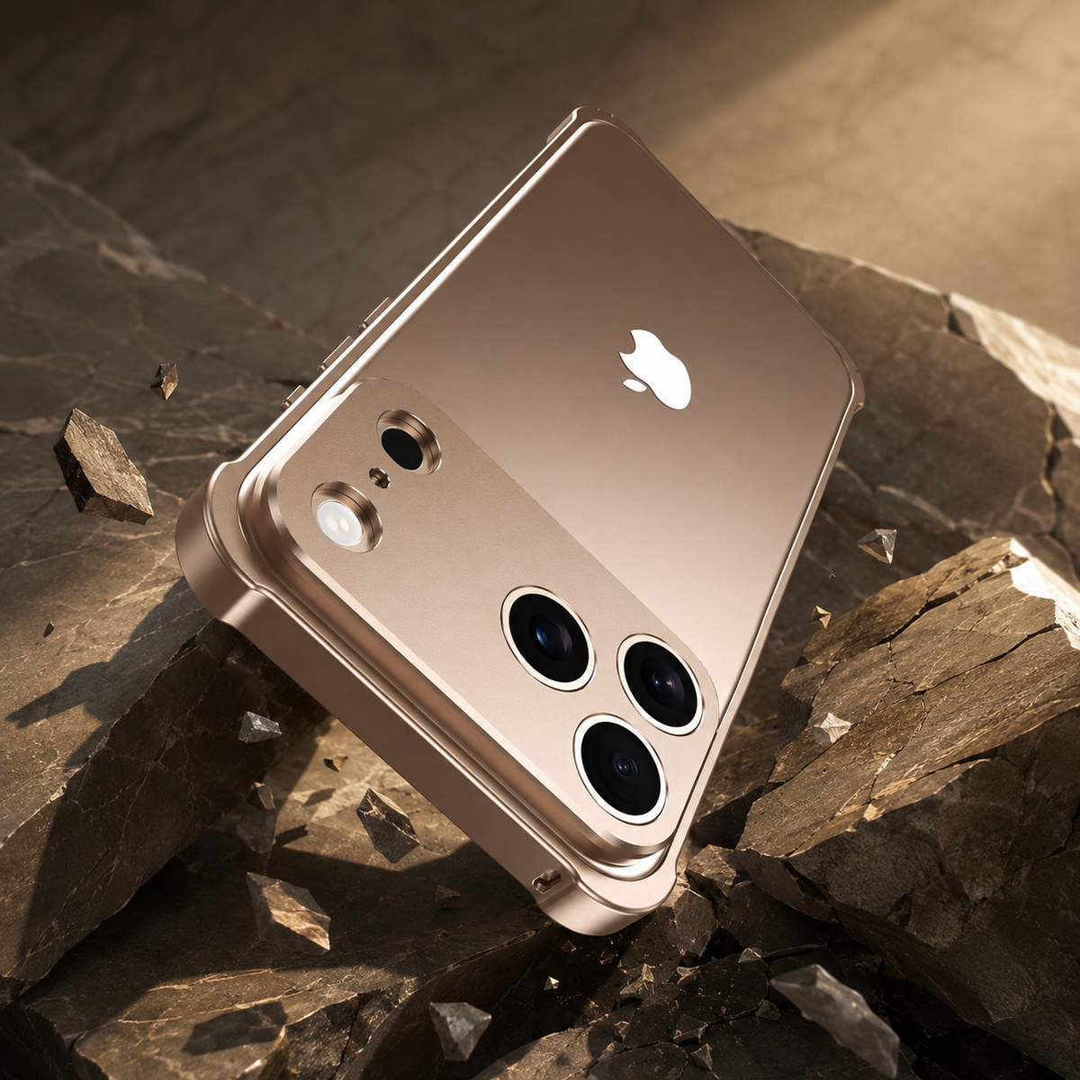 Premium iPhone Case Aluminum Alloy Metal Frame Bumper Camera Lens Protection Shockproof Slim Lightweight Reinforced Edge Protective Cover Original Finish