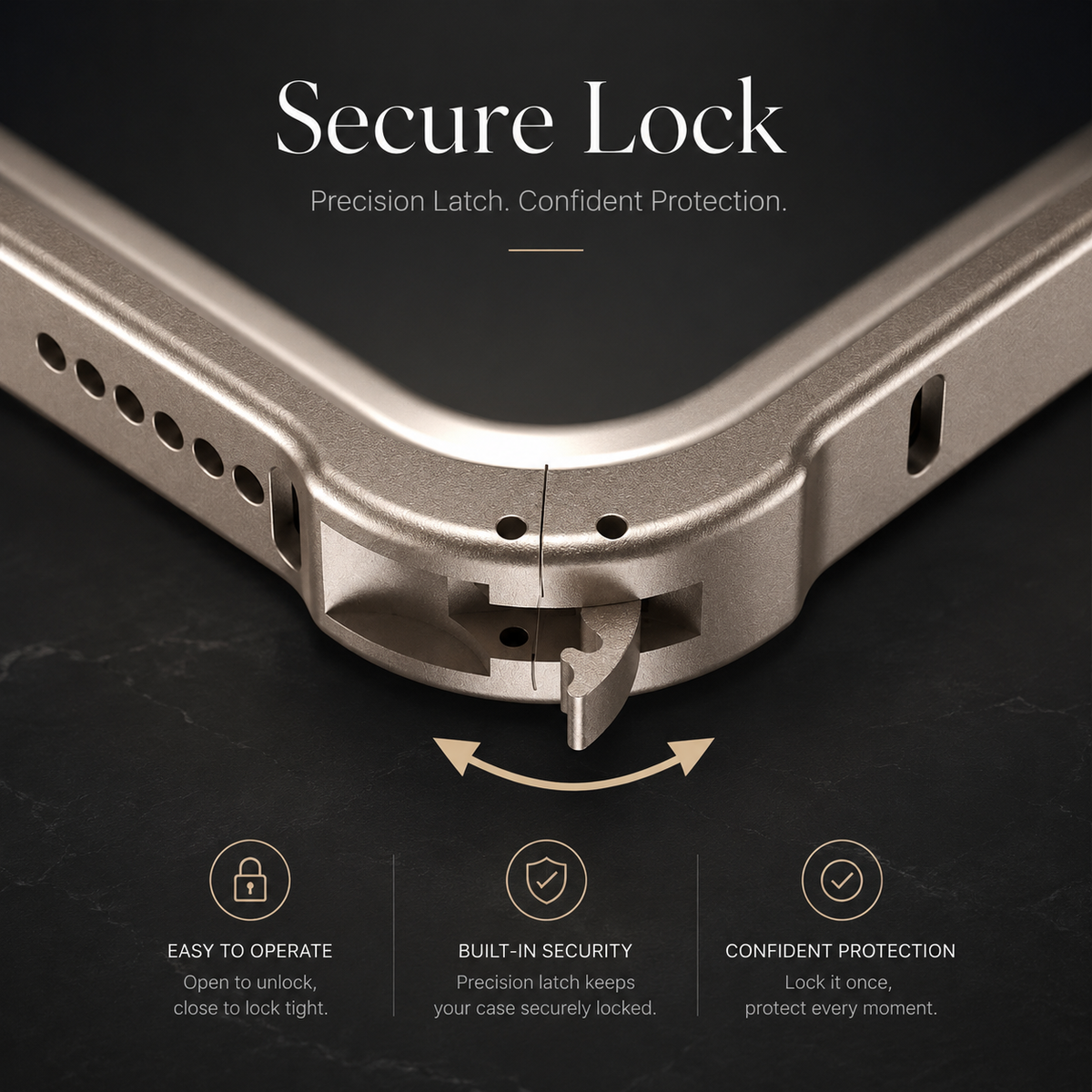 Premium iPhone Case Aluminum Alloy Metal Frame Bumper Camera Lens Protection Shockproof Slim Lightweight Reinforced Edge Protective Cover Original Finish