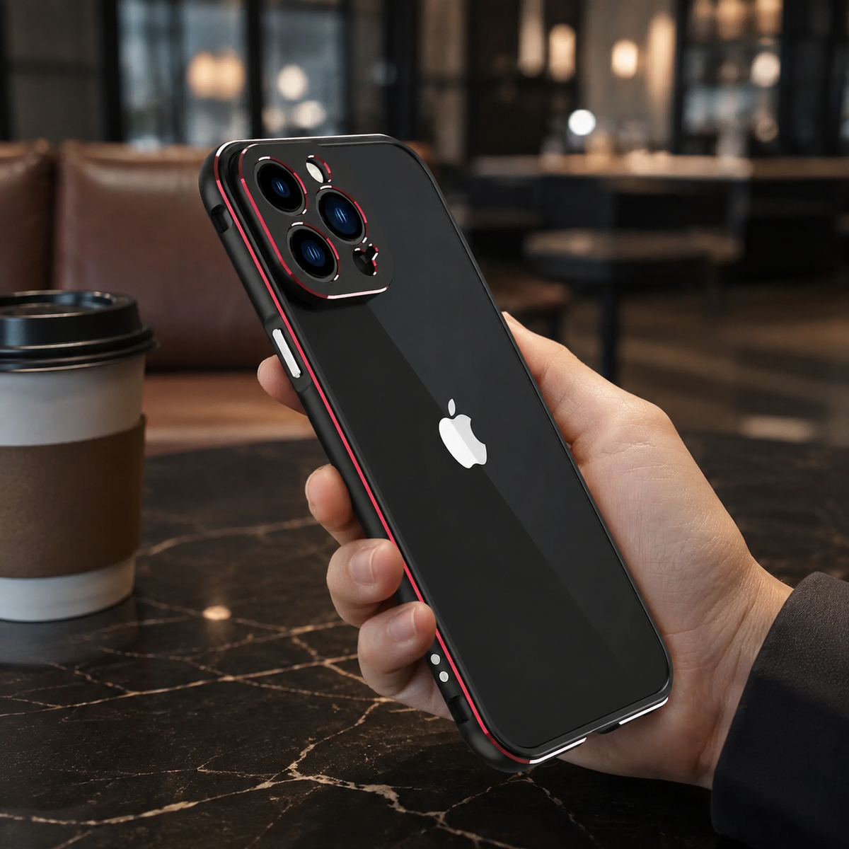 Premium iPhone Case Aluminum Metal Bumper Camera Protector Shockproof Heavy Duty Anti Scratch Slim Protective Frame Corner Cover Lightweight Design