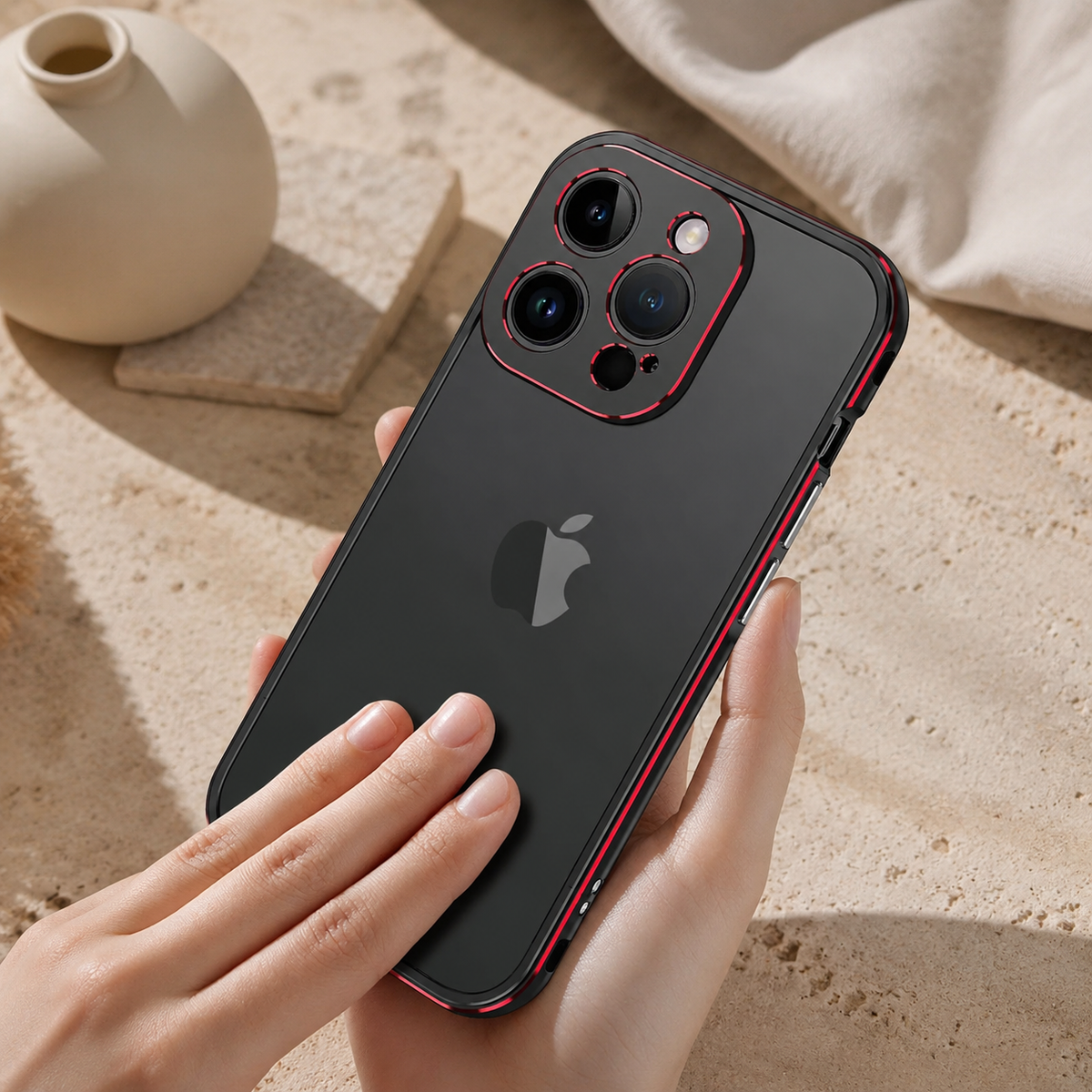 Premium iPhone Case Aluminum Metal Bumper Camera Protector Shockproof Heavy Duty Anti Scratch Slim Protective Frame Corner Cover Lightweight Design