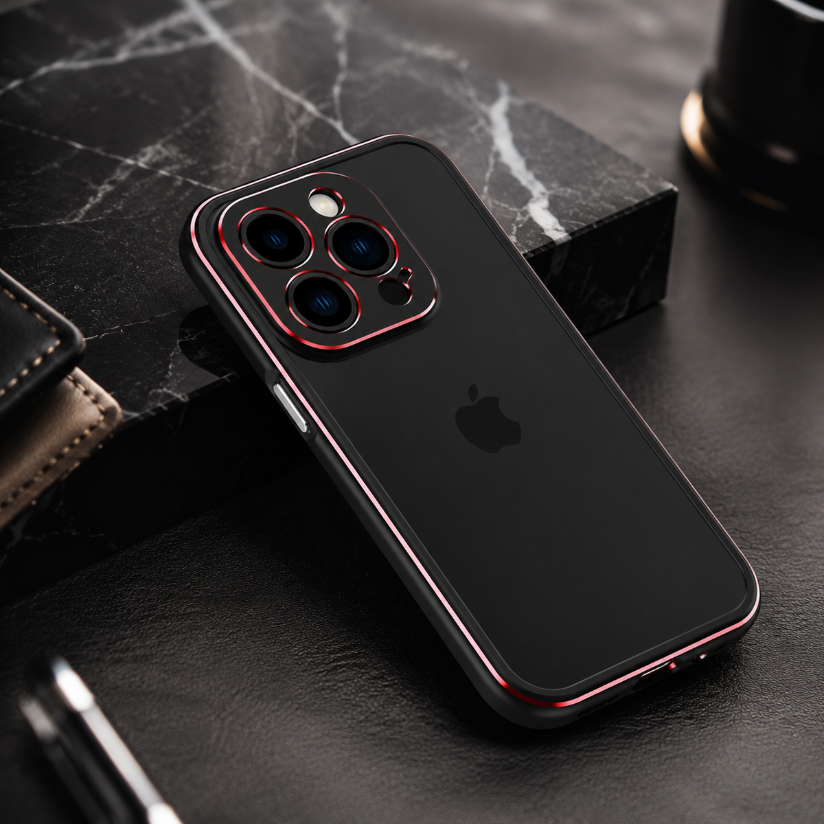 Premium iPhone Case Aluminum Metal Bumper Camera Protector Shockproof Heavy Duty Anti Scratch Slim Protective Frame Corner Cover Lightweight Design