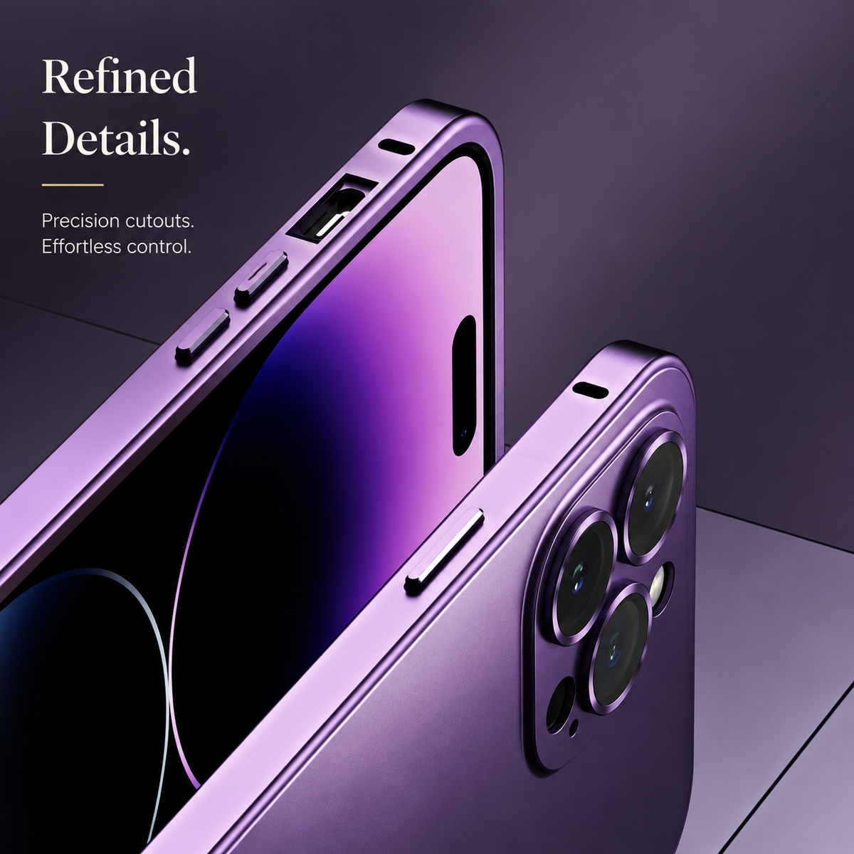 Premium iPhone Case Aluminum Metal Frame Shockproof PC Back Camera Lens Protection Slim Lightweight Protective Cover Wireless Charging Case