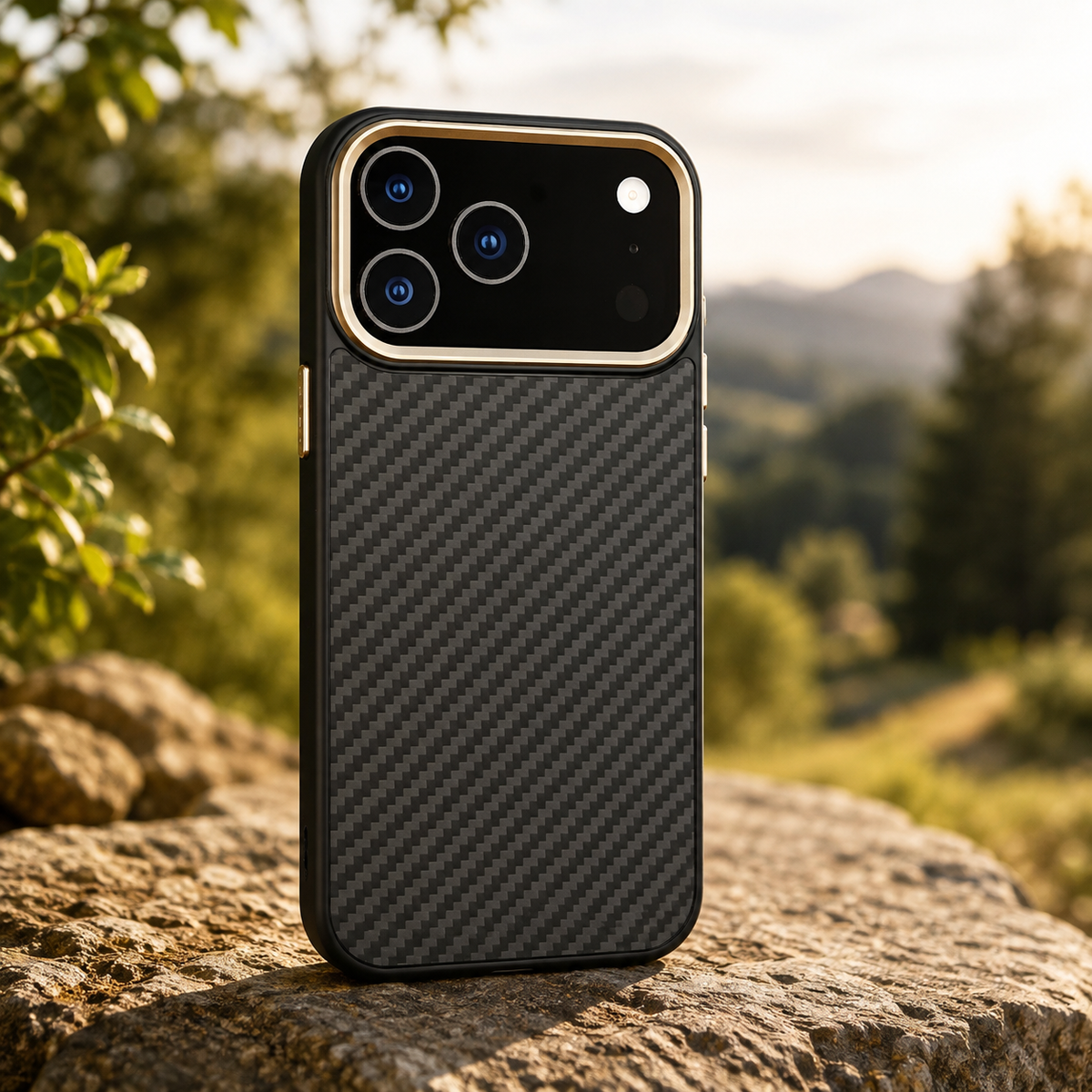 Premium iPhone Case Aramid Fiber Kevlar Magnetic MagSafe Compatible Wireless Charging Full Coverage Ultra Light Anti Scratch Non Slip Protective Cover