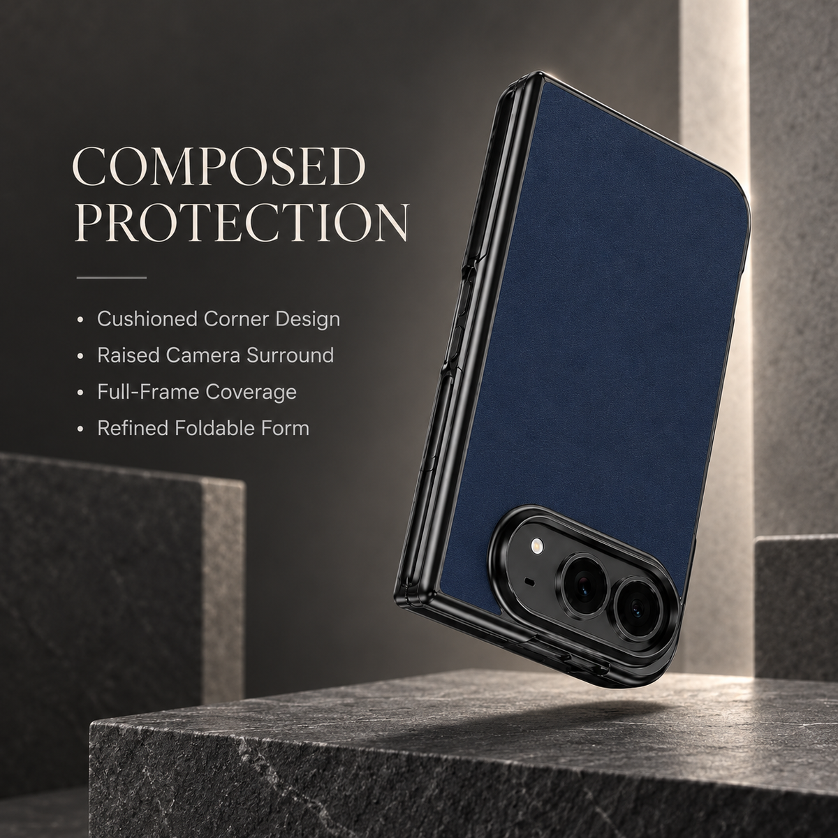 Premium iPhone Case Artificial Leather Semi Transparent Retro Foldable Cover Sweat Resistant Shockproof Slim Non Slip Durable Practical Protective Phone Case