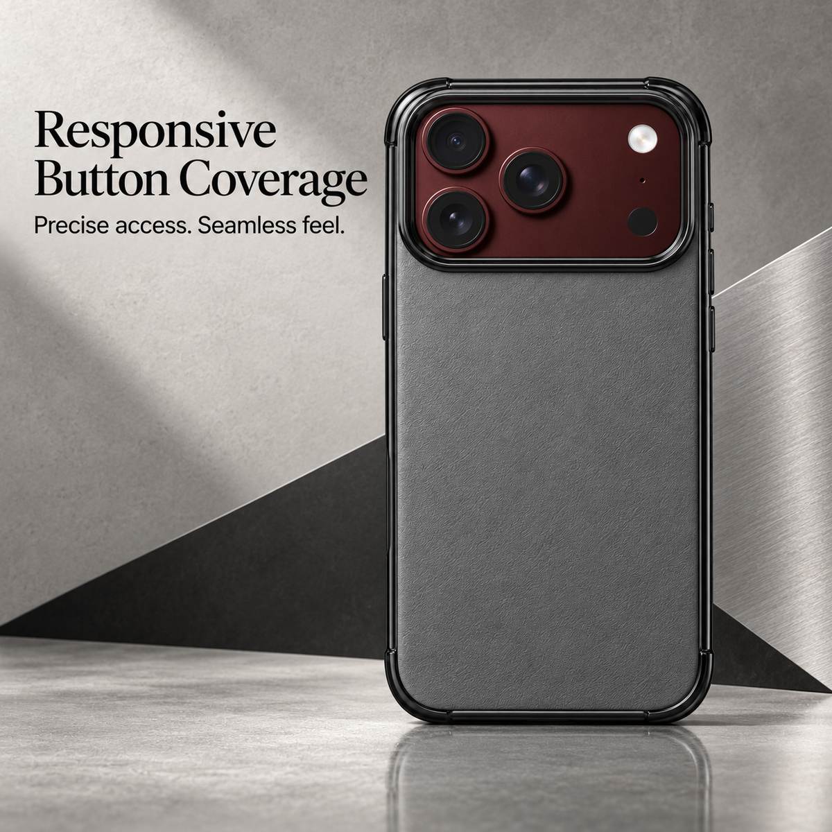 Premium iPhone Case Artificial Leather Semi Transparent Retro Foldable Cover Sweat Resistant Shockproof Slim Non Slip Durable Practical Protective Phone Case