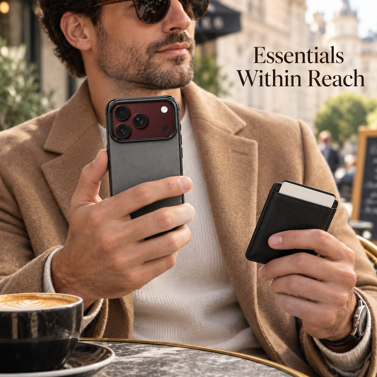 Premium iPhone Case Artificial Leather Semi Transparent Retro Foldable Cover Sweat Resistant Shockproof Slim Non Slip Durable Practical Protective Phone Case