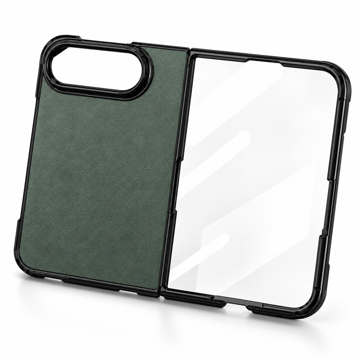 Premium iPhone Case Artificial Leather Semi Transparent Retro Foldable Cover Sweat Resistant Shockproof Slim Non Slip Durable Practical Protective Phone Case