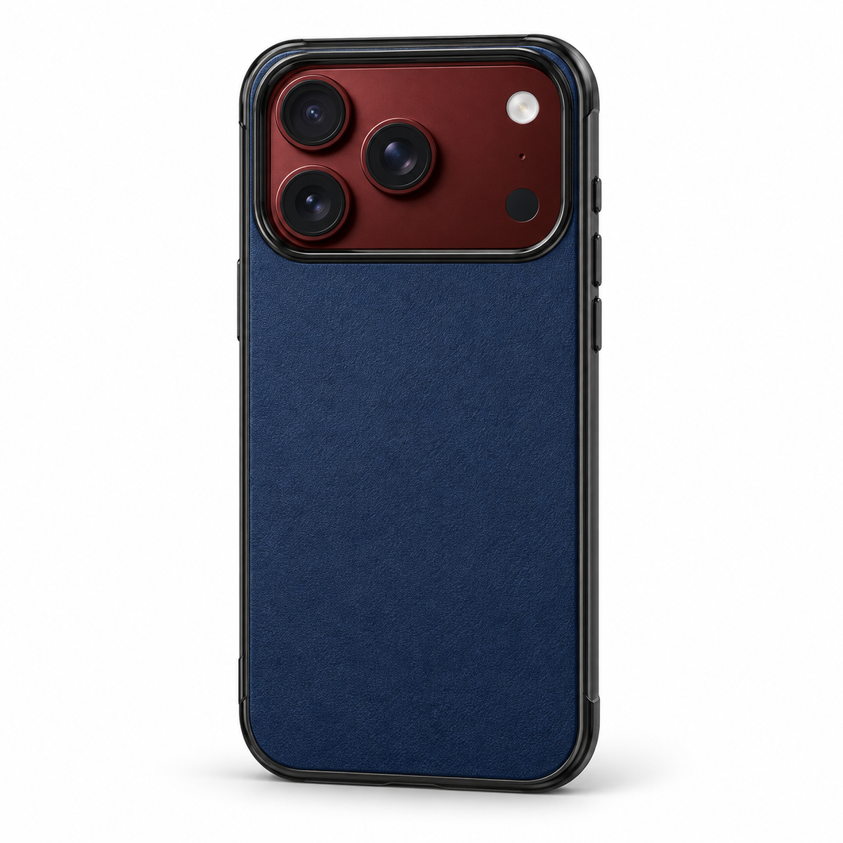 Premium iPhone Case Artificial Leather Semi Transparent Retro Foldable Cover Sweat Resistant Shockproof Slim Non Slip Durable Practical Protective Phone Case