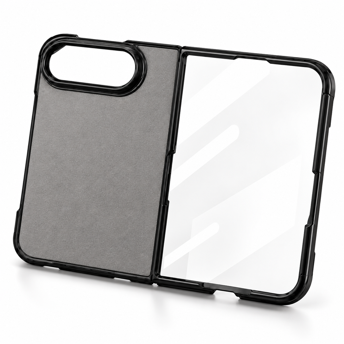 Premium iPhone Case Artificial Leather Semi Transparent Retro Foldable Cover Sweat Resistant Shockproof Slim Non Slip Durable Practical Protective Phone Case