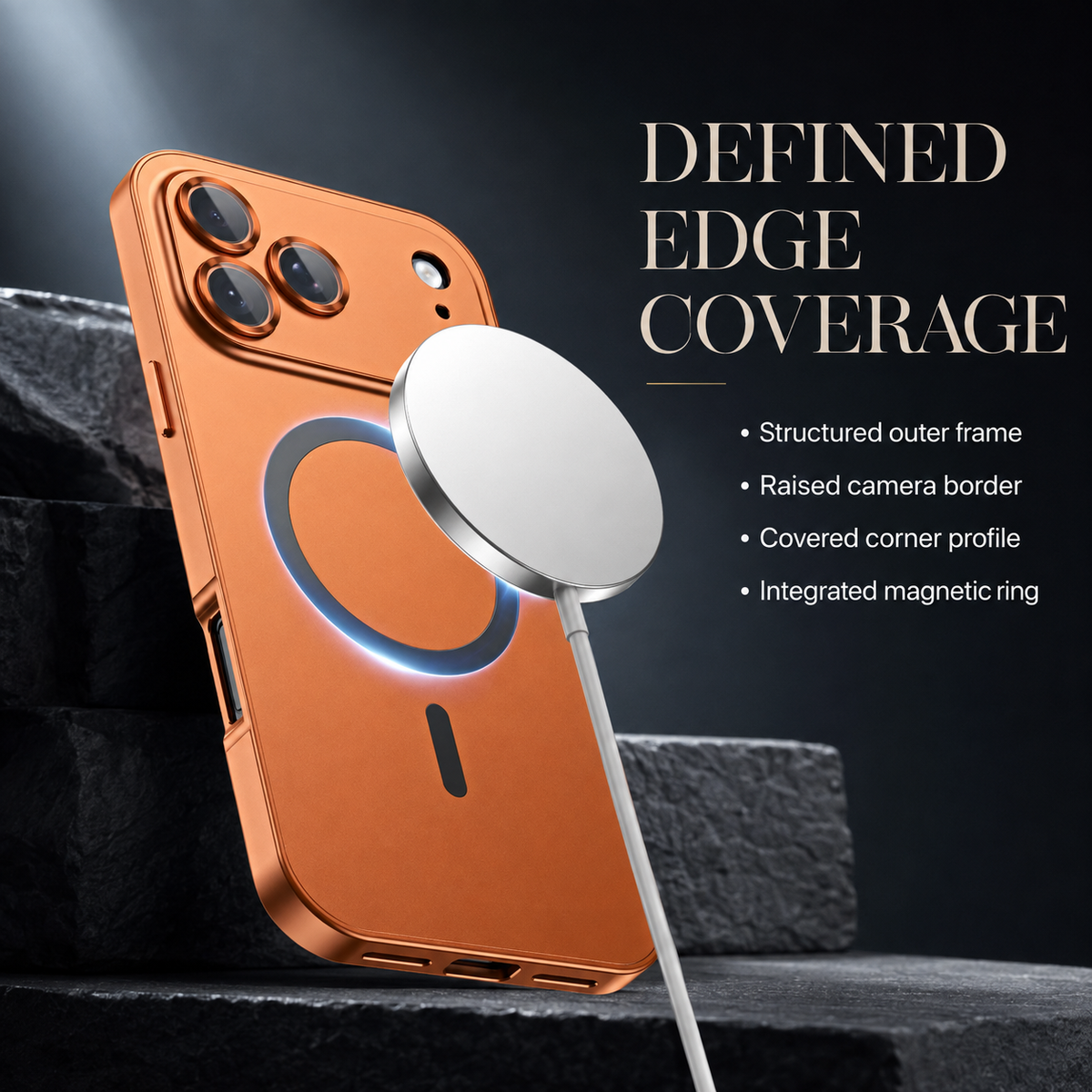 Premium iPhone Case Buckle Type Metal Aluminum Frame MagSafe Magnetic Hard PC Back Panel Shockproof Slim Anti Scratch Durable Protective Phone Cover Case
