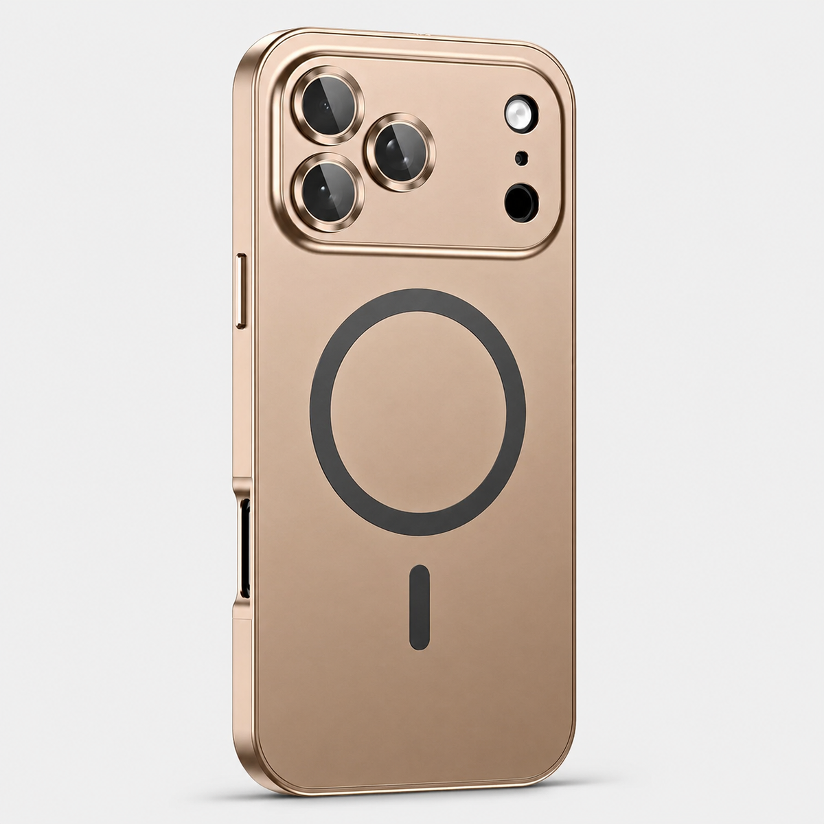 Premium iPhone Case Buckle Type Metal Aluminum Frame MagSafe Magnetic Hard PC Back Panel Shockproof Slim Anti Scratch Durable Protective Phone Cover Case