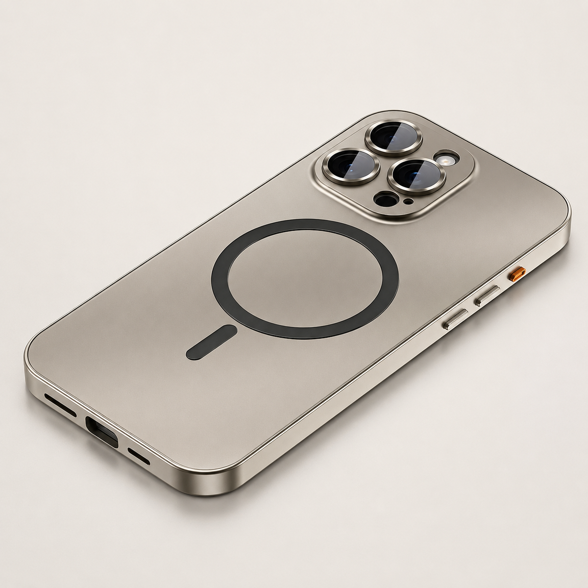 Premium iPhone Case Buckle Type Metal Aluminum Frame MagSafe Magnetic Hard PC Back Panel Shockproof Slim Anti Scratch Durable Protective Phone Cover Case
