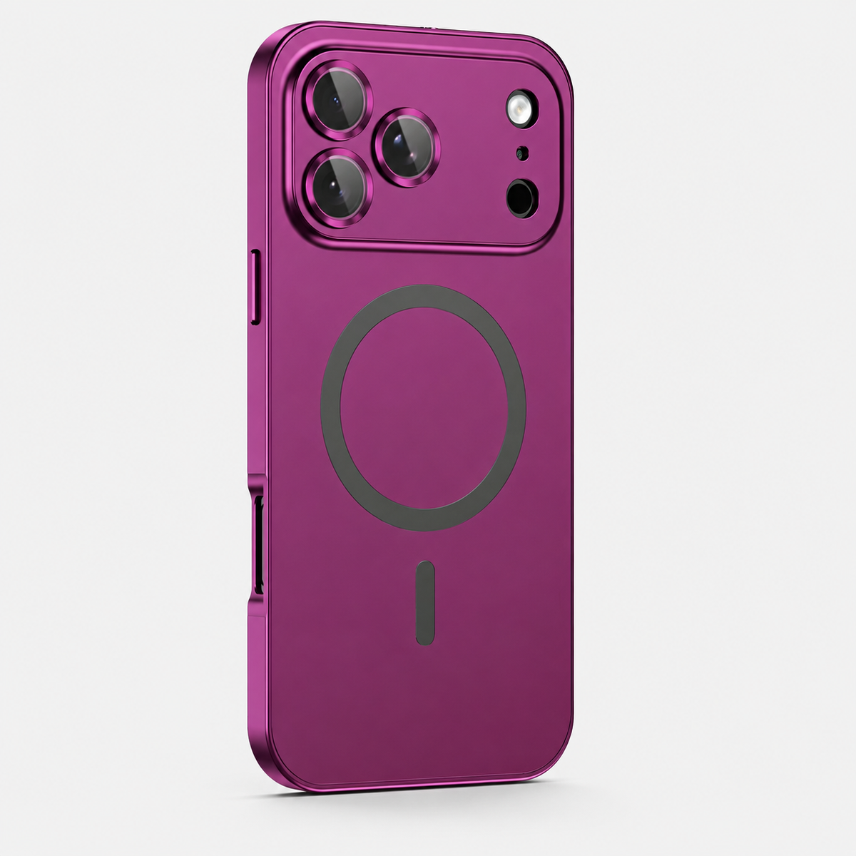 Premium iPhone Case Buckle Type Metal Aluminum Frame MagSafe Magnetic Hard PC Back Panel Shockproof Slim Anti Scratch Durable Protective Phone Cover Case