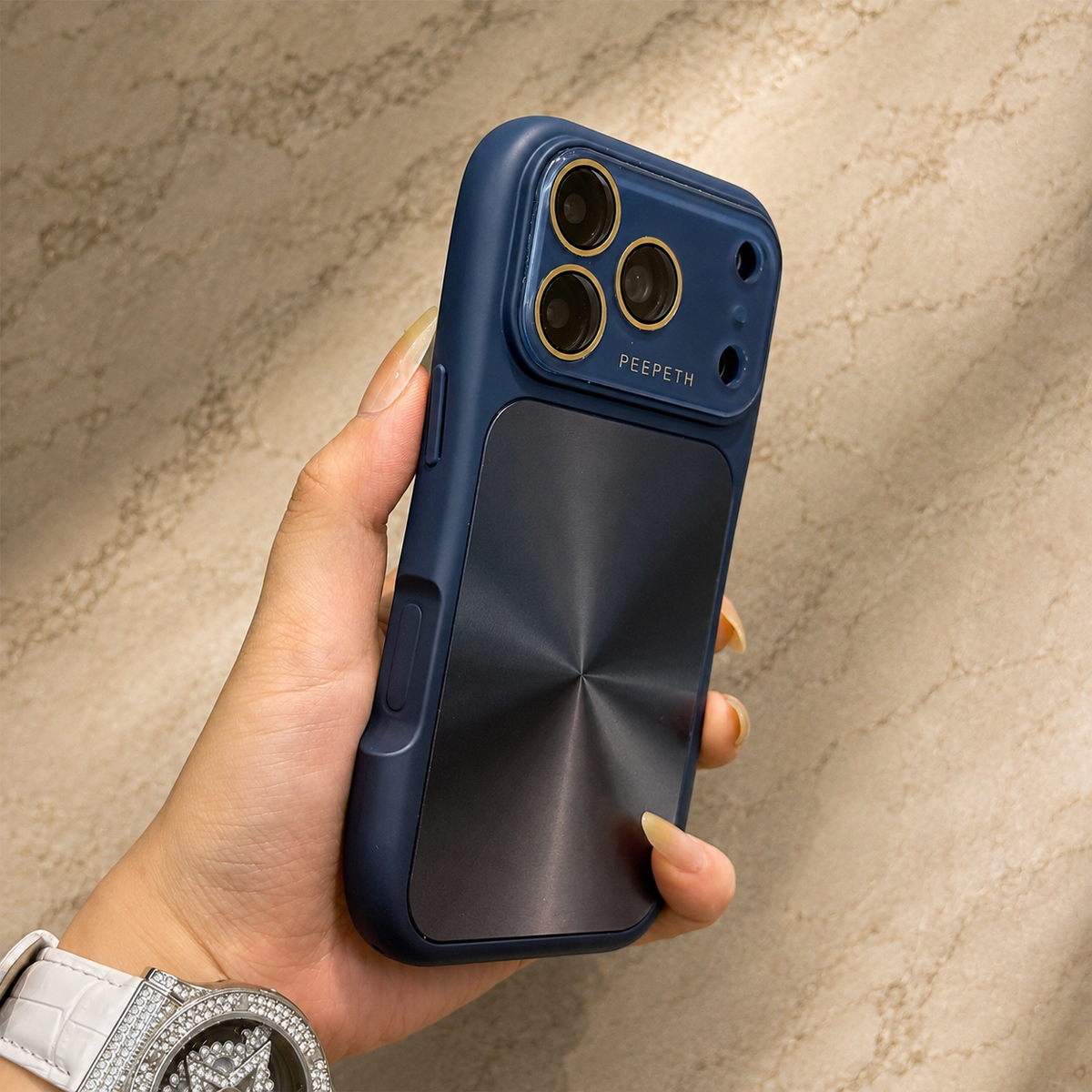 Premium iPhone Case Candy Laser Gradient Acrylic Shockproof Protective Cover Anti Fingerprint Washable Slim Lightweight Bumper Hard Back Color Change Case