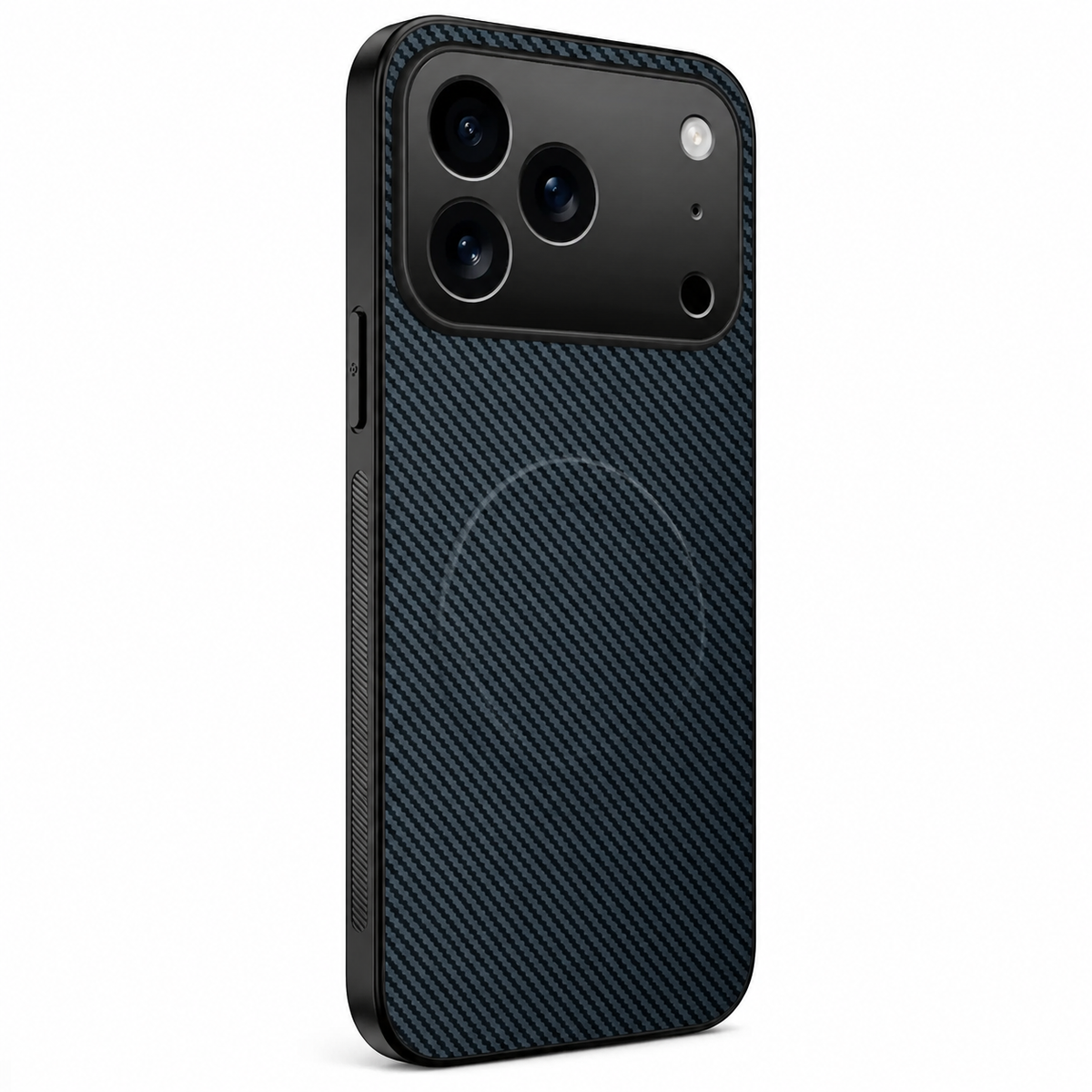 Premium iPhone Case Carbon Fiber Magnetic Shockproof Military Grade Ultrathin Protective Cover MagSafe Compatible Anti Scratch Lightweight Design Case